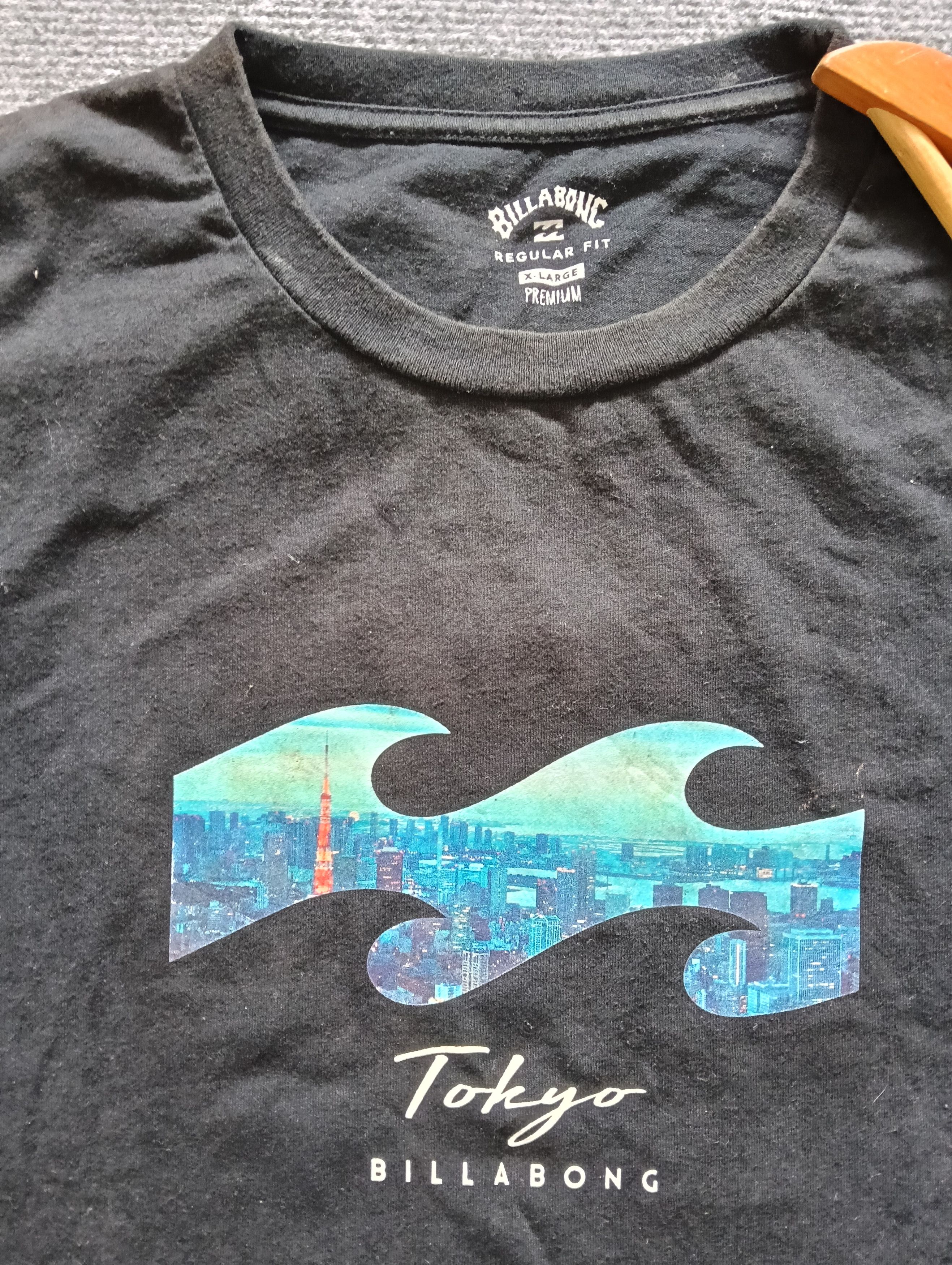 Billabong × Stussy × Volcom BILLABONG TOKYO BLACK FADED T-SHIRT. Size US XL / EU 56 / 4 - 2 Thumbnail