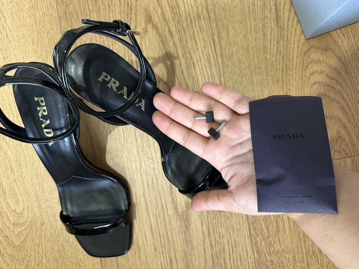 Prada Prada pantent leather 85mm sandal heels Size US 5.5 / IT 35.5 - 2 Thumbnail