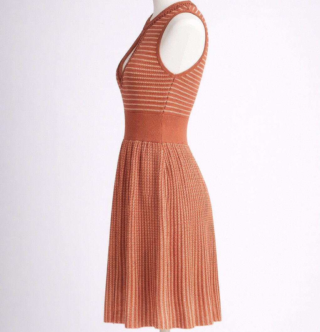 Nanette Lepore Nanette Lepore - Orange Crochet Sleeveless Dress Sz Small Size S / US 4 / IT 40 - 4 Thumbnail