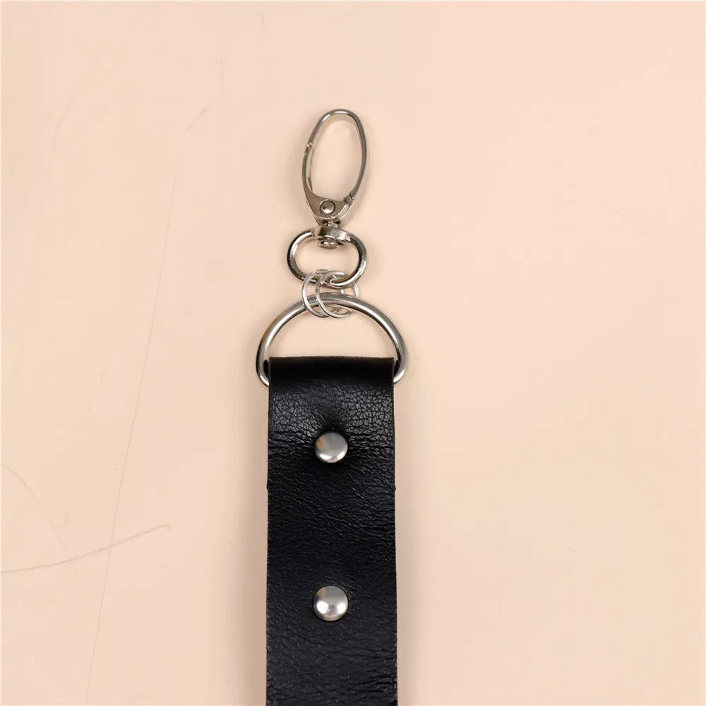 Jewelry PU Leather Metal Chain Keychain Size ONE SIZE - 5 Thumbnail