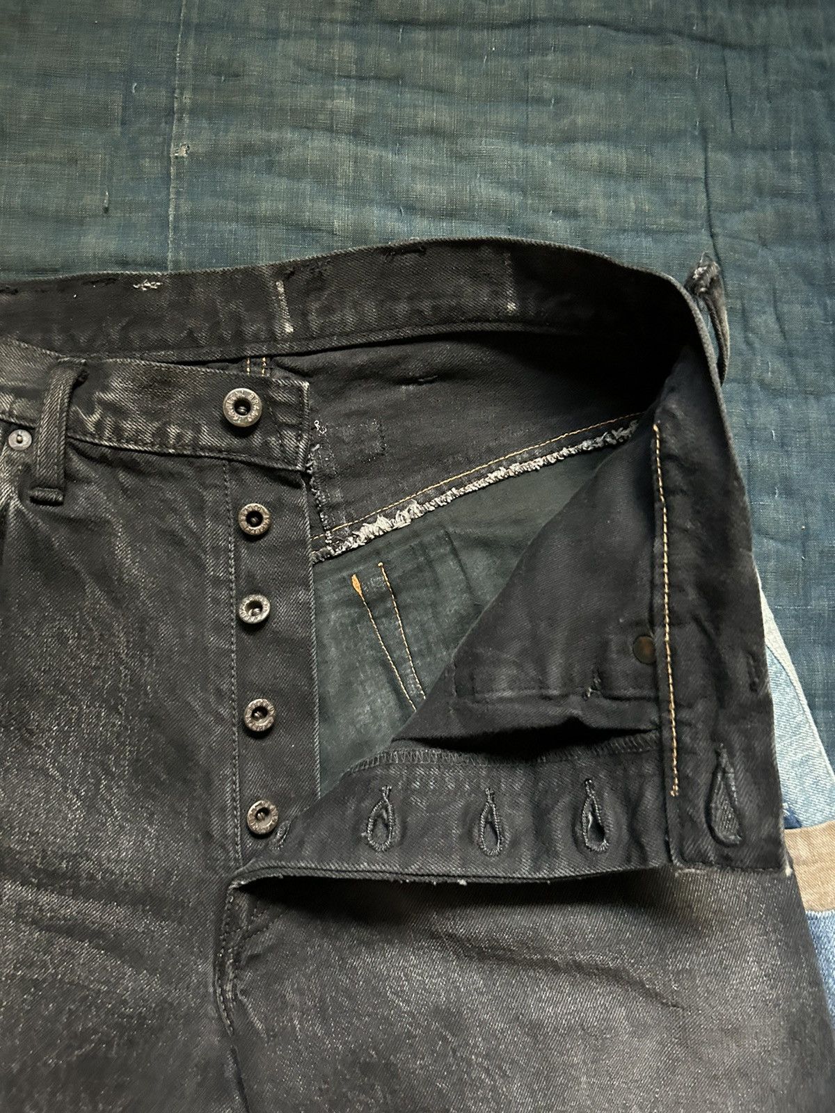 Kapital × Kapital Kountry Kapital Kountry Denim Thunderbird short pants Size US 32 / EU 48 - 6 Thumbnail