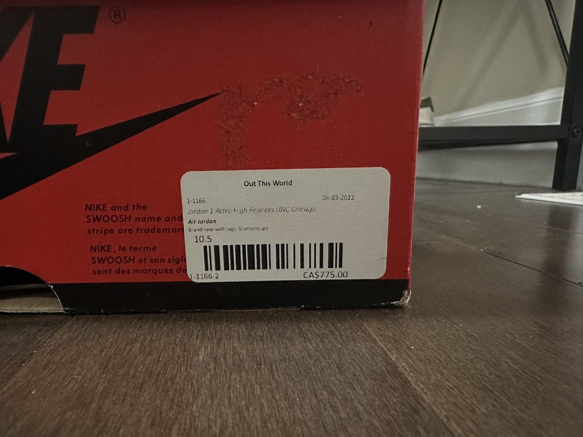 Jordan Brand × Nike AIR JORDAN 1 Retro High Top OG FEARLESS Size US 10.5 / EU 43-44 - 6 Thumbnail