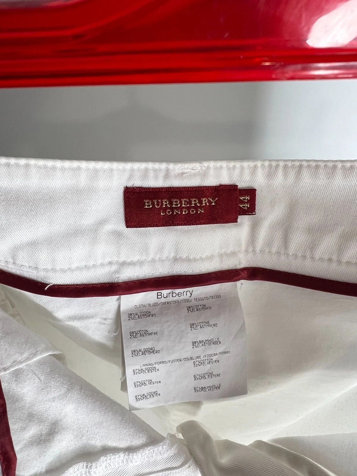 Burberry Burberry London Women's White Cotton Blend Jeans Skirt Size 30" / US 8 / IT 44 - 15 Thumbnail
