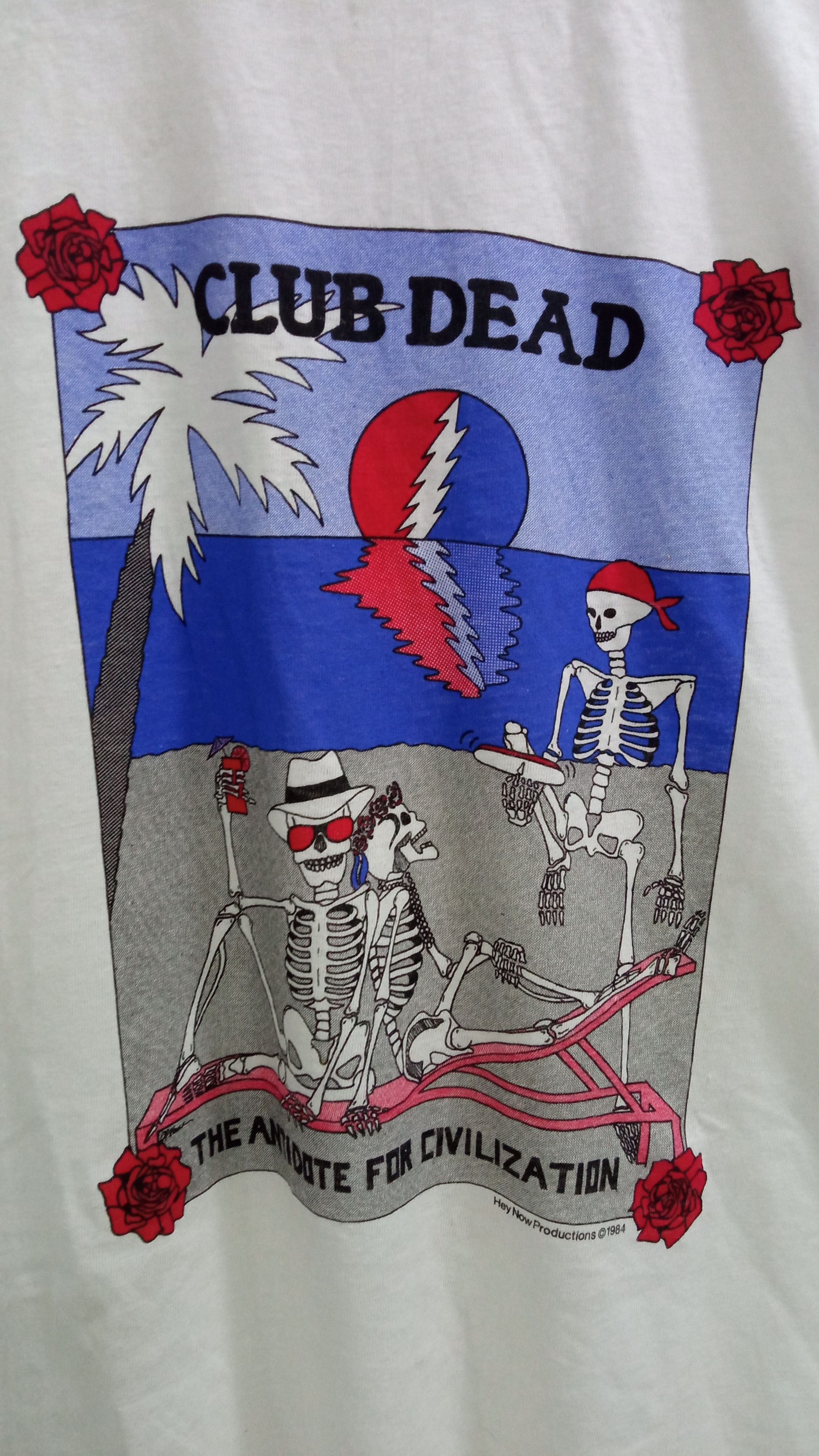 Band Tees × Vintage 🔥🔥Vintage 80s Grateful Dead Club Dead T-Shirt Size US XL / EU 56 / 4 - 11 Thumbnail