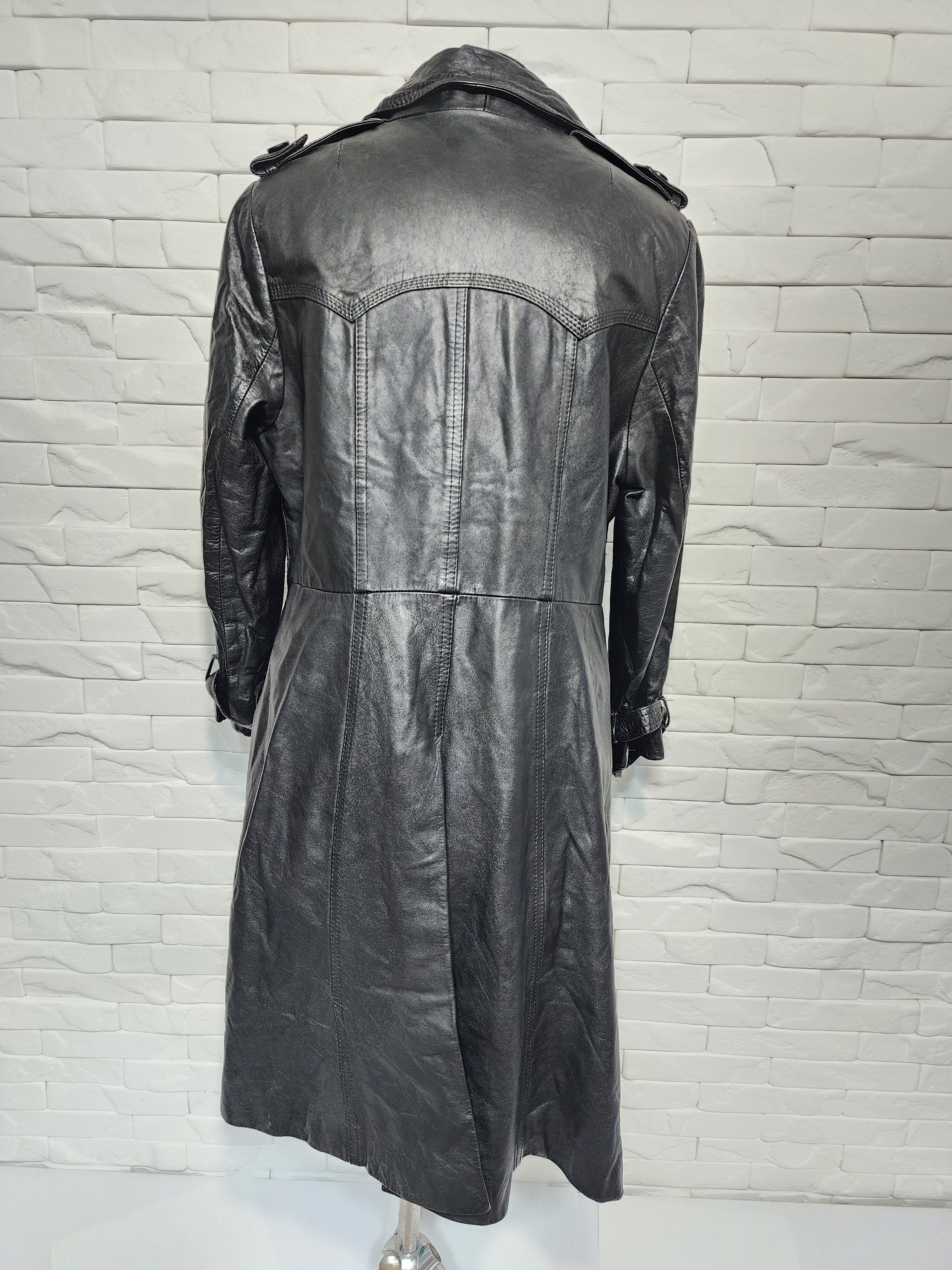 Hugo Boss Black leather long coat for women Size XL / US 12-14 / IT 48-50 - 4 Thumbnail