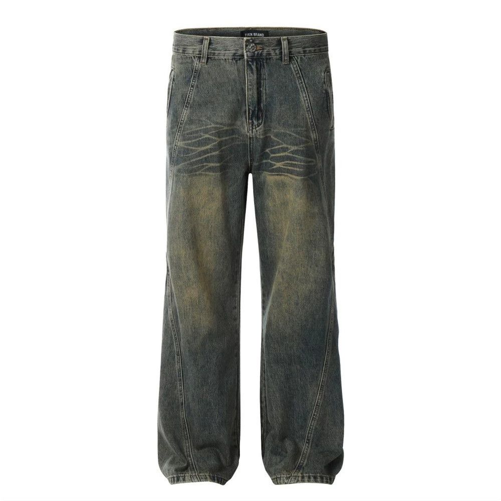 Vintage Men's punk patchwork washed distressed jeans Size US 32 / EU 48 - 1 Thumbnail