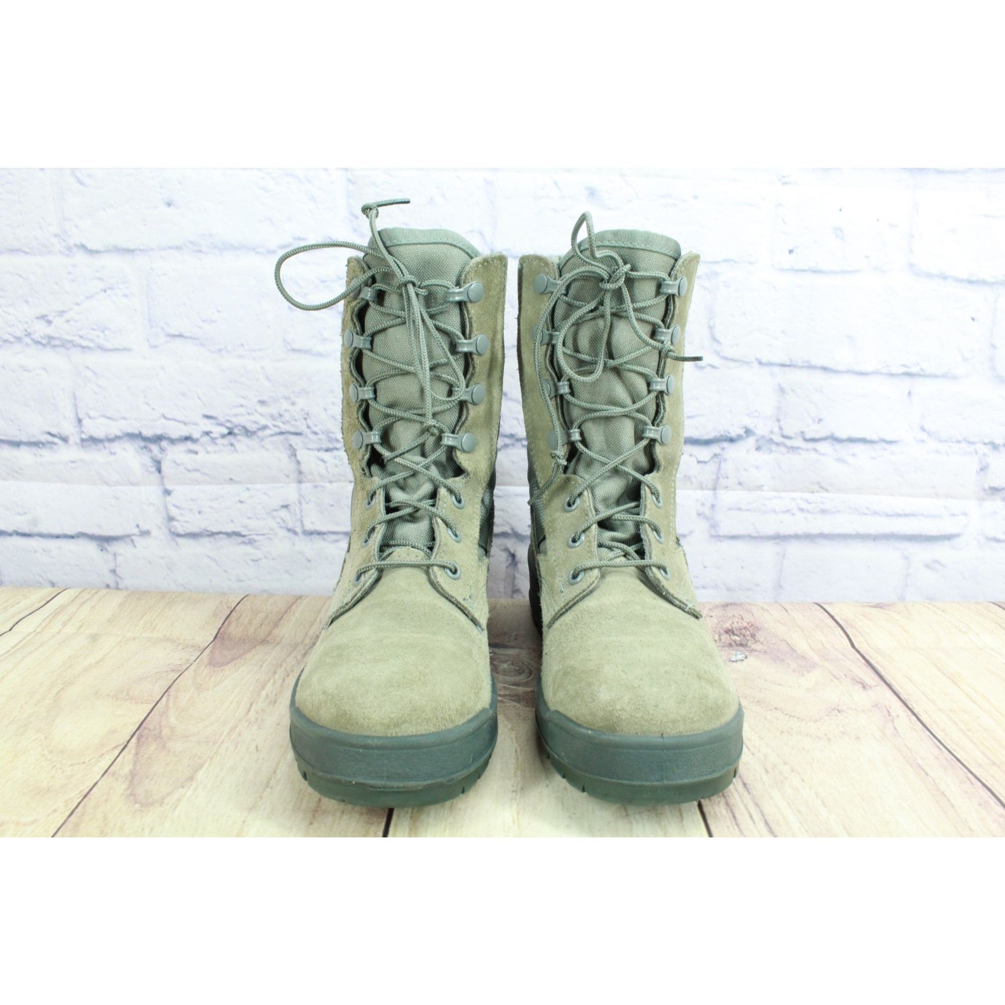 Other Sage Green Suede Military Combat Boots 5.5 W Size US 5.5 / EU 38 - 4 Thumbnail
