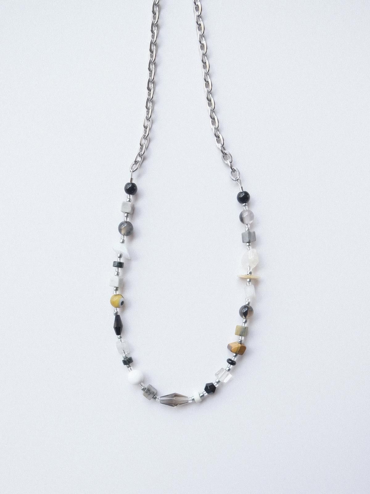 Handmade Natural Stone with Stainless Steel Handmade Beaded Necklace Size ONE SIZE - 4 Thumbnail