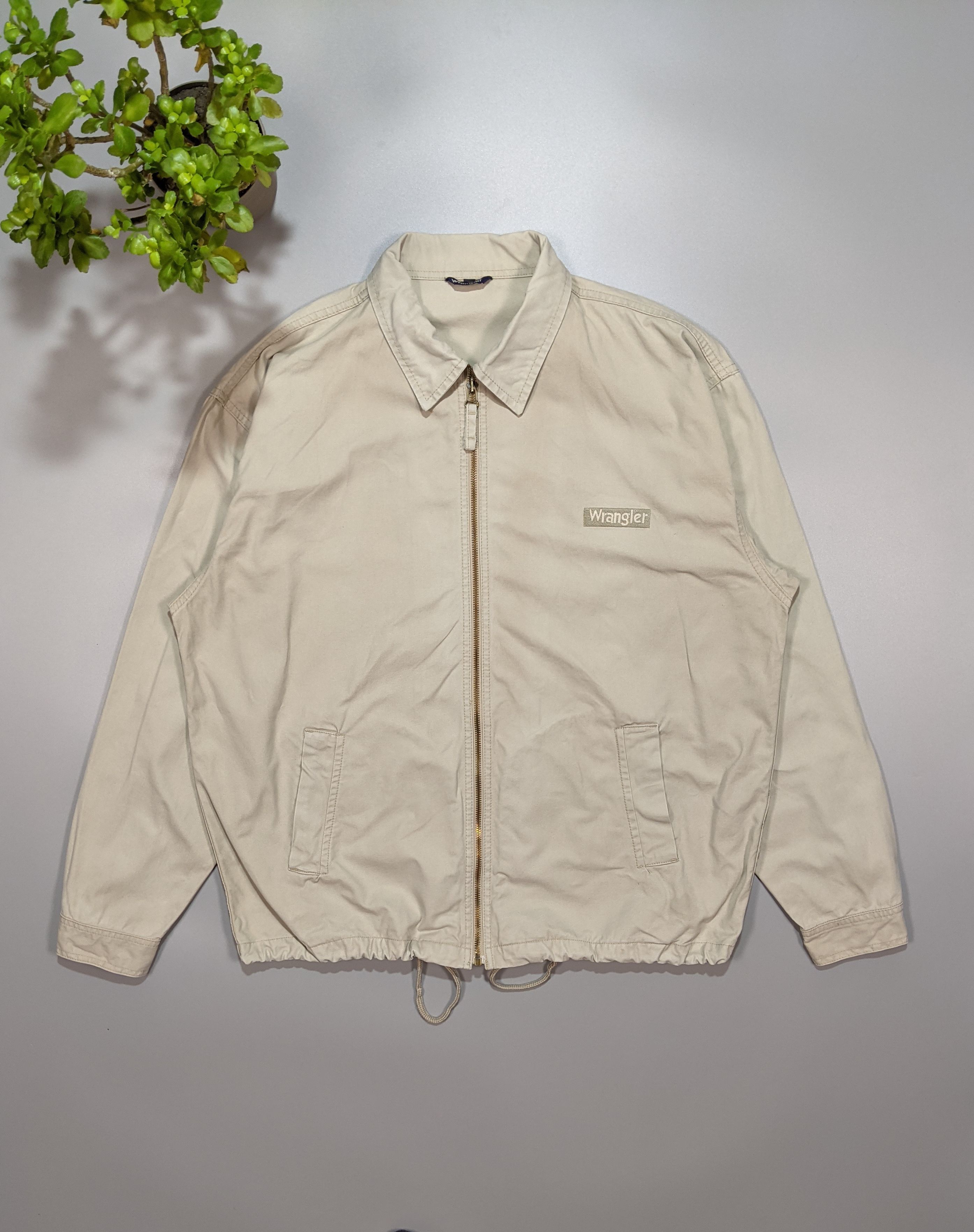 Vintage × Wrangler WRANGLER 80s Vintage Beige Army Hunting Cotton Jacket Size US XXL / EU 58 / 5 - 1 Thumbnail