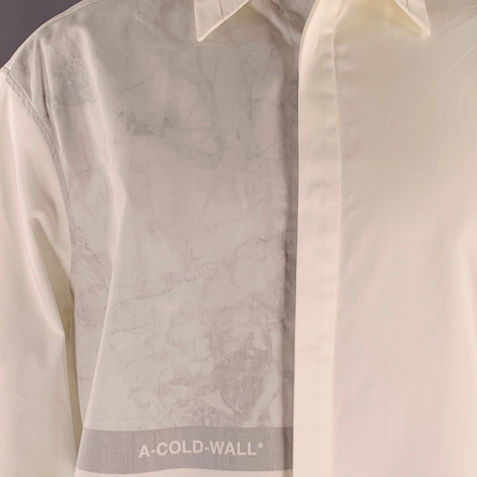 A-COLD-WALL* A-COLD-WALL Size S White Grey Marbled Hidden Buttons Jacket Size US S / EU 44-46 / 1 - 2 Thumbnail