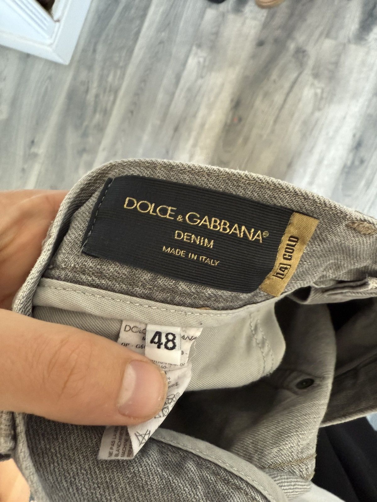 Dolce & Gabbana Grey Distressed Jeans with Embroidered Bee Size US 32 / EU 48 - 10 Thumbnail