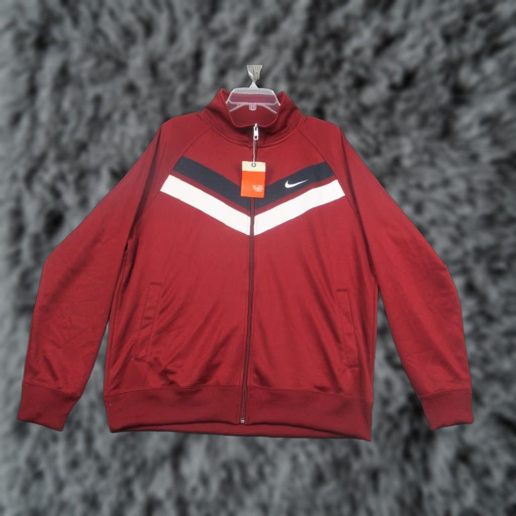 Nike Nike Jacket Mens XL Red Retro Track Full Zip Athletic Warmup 532919-677 Size US XL / EU 56 / 4 - 1 Thumbnail