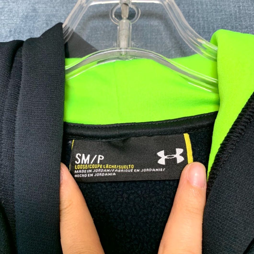 Under Armour Under Armour Hoodie Mens Small Black Graphic Logo Fleece Lined Outdoor Loose Fit Size US S / EU 44-46 / 1 - 7 Thumbnail