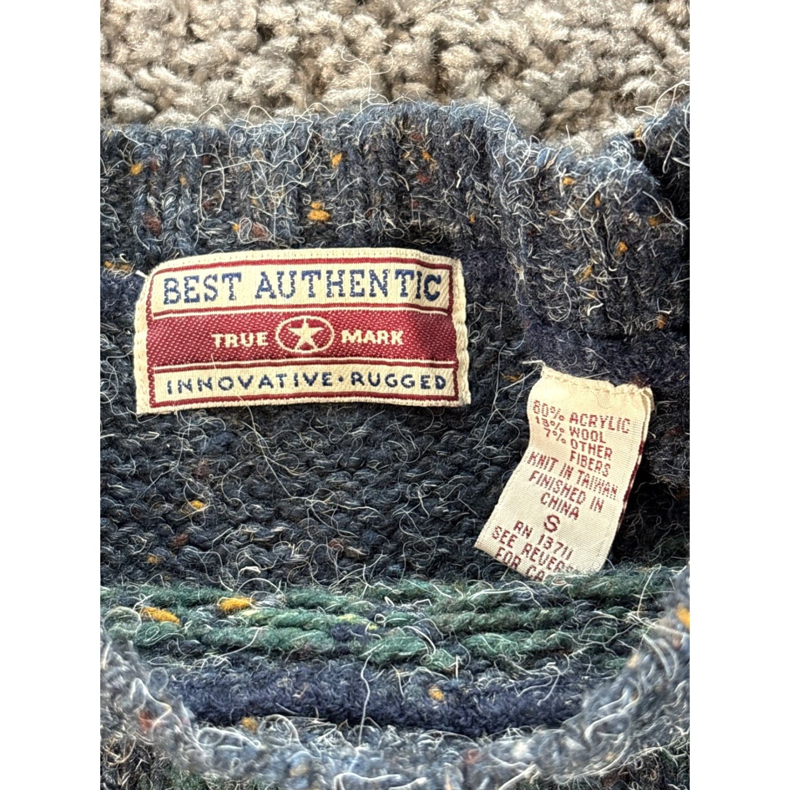 Vintage VINTAGE Best Authentic Sweater Mens Large Cable-Knit Fisherman 90s Green Wool Acrylic Pullover Boys? Wait. Size US S / EU 44-46 / 1 - 4 Thumbnail