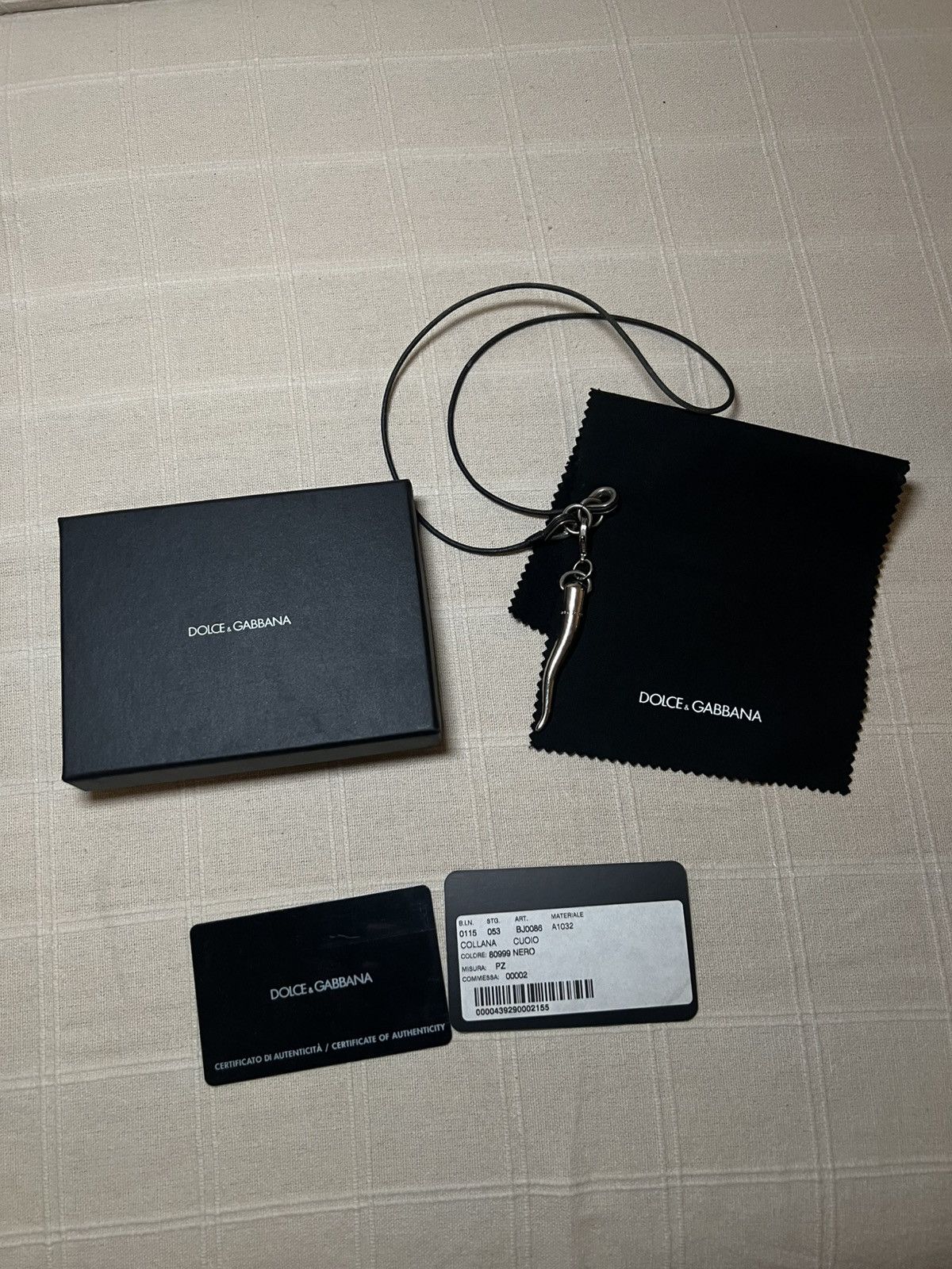 Dolce & Gabbana Dolce & Gabbana Corno Necklace Steel & leather chili pendant Size ONE SIZE - 1 Thumbnail