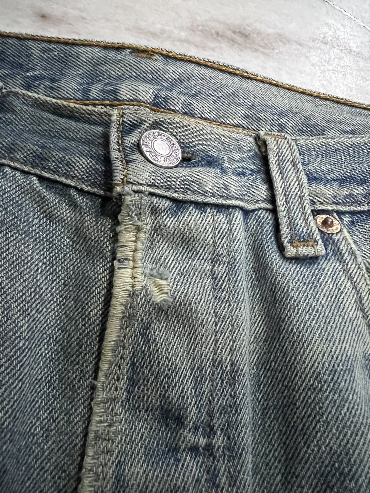 Levi's 💥90s Levis 501 kurt Corbain Mud Wash Distressed Jean Size US 29 - 11 Thumbnail