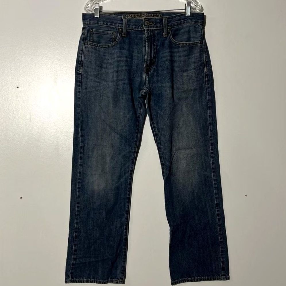 American Eagle Outfitters American Eagle Outfitters Original Boot Jeans 34x30 Mens Blue Denim 5-Pocket Carry Logo Belt Loop Topstitching Size US 29 - 2 Thumbnail