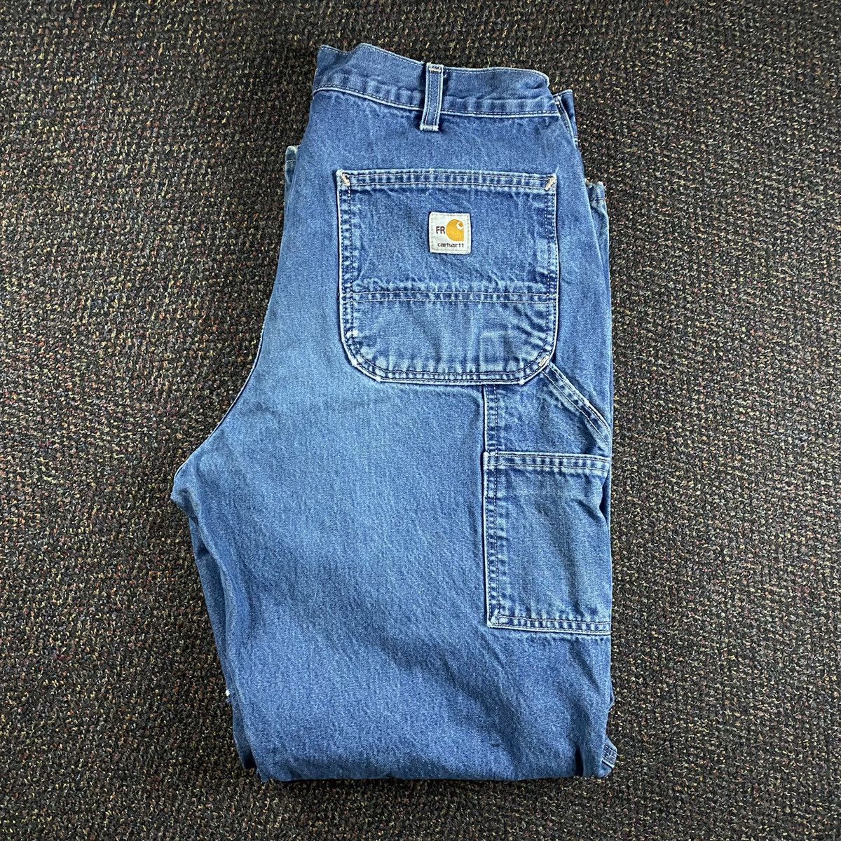 Carhartt × Vintage Vintage Carhartt Fire Resistant Denim Jeans Size US 34 / EU 50 - 1 Thumbnail