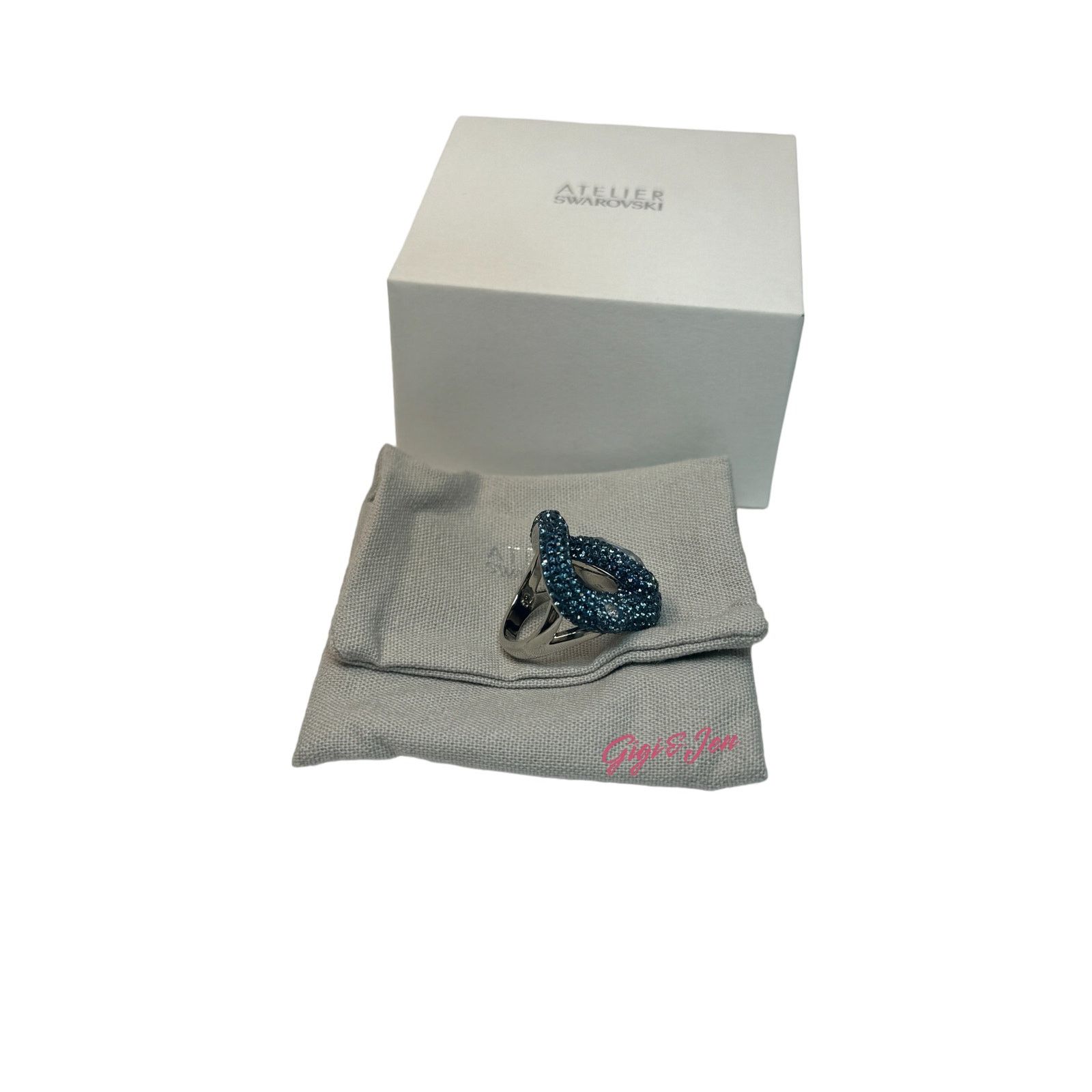 Swarovski Swarovski Tigris ring Blue, Palladium plated USA 6/ 52 EUR Size ONE SIZE - 9 Thumbnail