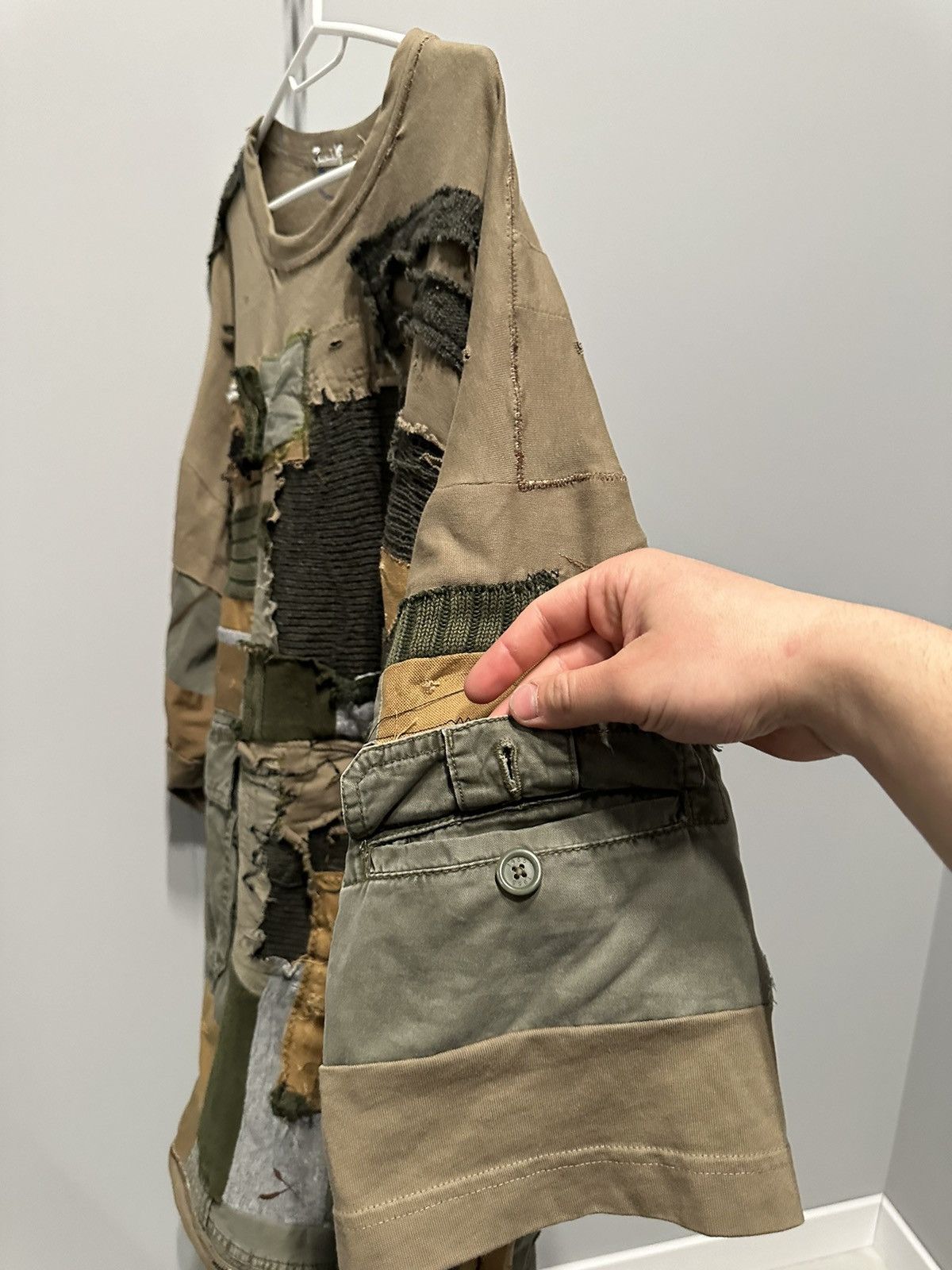Japanese Brand Avant Garde Patchwork Distressed Shirt Military Oversize DC Size US L / EU 52-54 / 3 - 9 Thumbnail