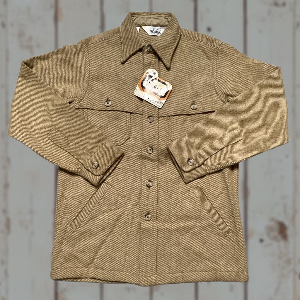 Vintage VINTAGE Woolrich Cape/Cap Wool Shirt-Jacket Outdoor Hunt Made USA S NWT Shirt-Jacket Unisex Adults Wool Tan 70s Hunting Workwear Mens Womens Size US S / EU 44-46 / 1 - 1 Thumbnail