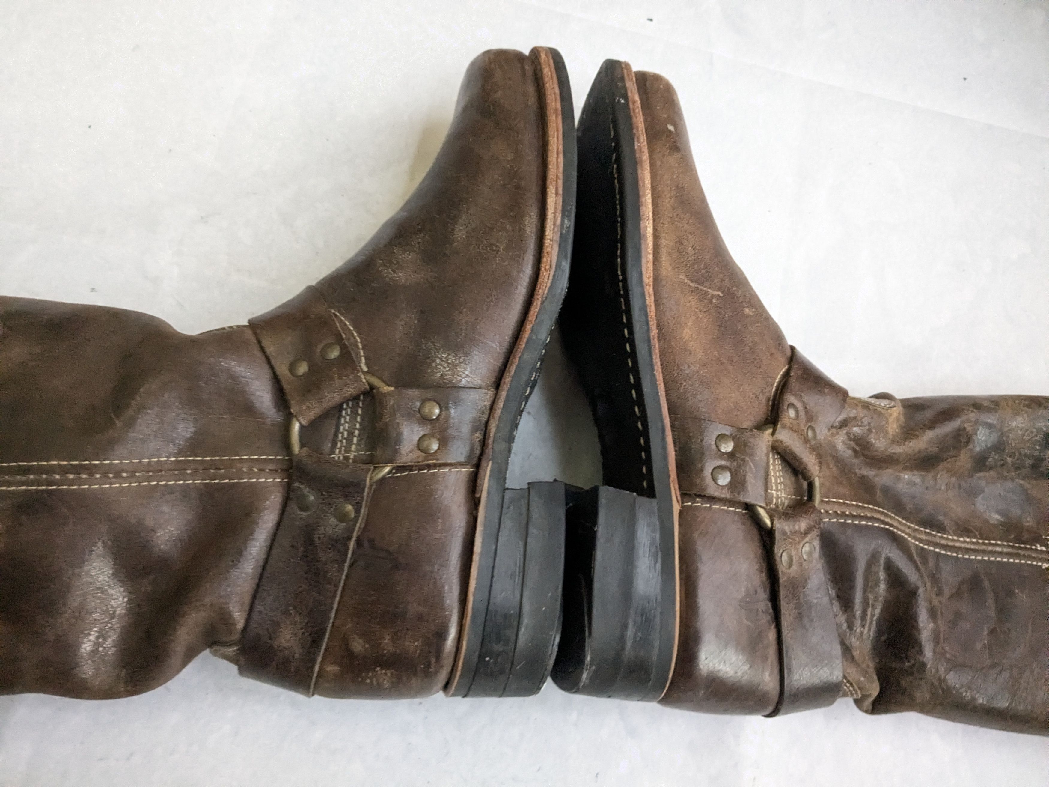 Frye Frye Harness Boots Brown 12 M Leather Size US 12 / EU 45 - 7 Thumbnail