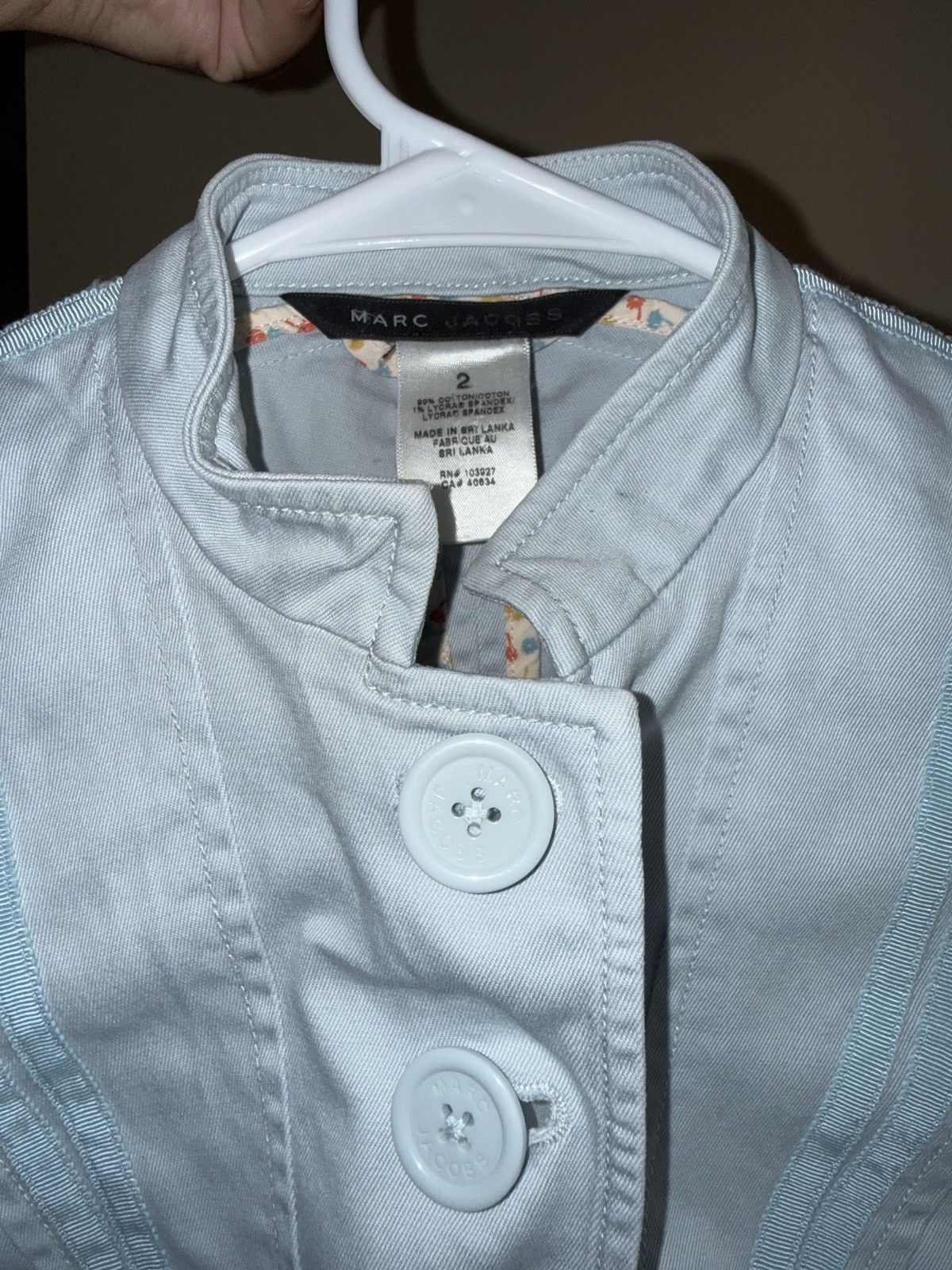 Marc Jacobs Vintage Marc Jacobs Military Style Fitted Jacket light blue Size XS / US 0-2 / IT 36-38 - 3 Thumbnail