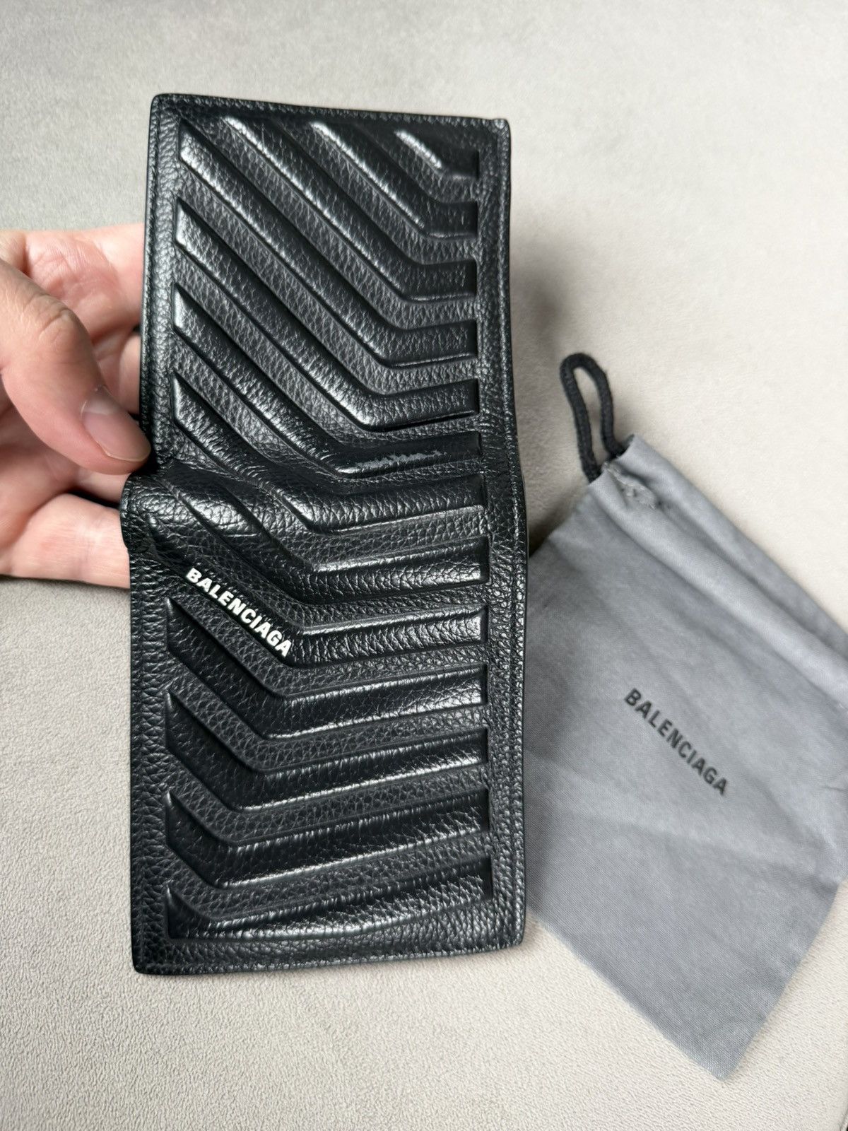 Balenciaga Balenciaga Car leather square bifold wallet, beautiful grain Size ONE SIZE - 8 Thumbnail