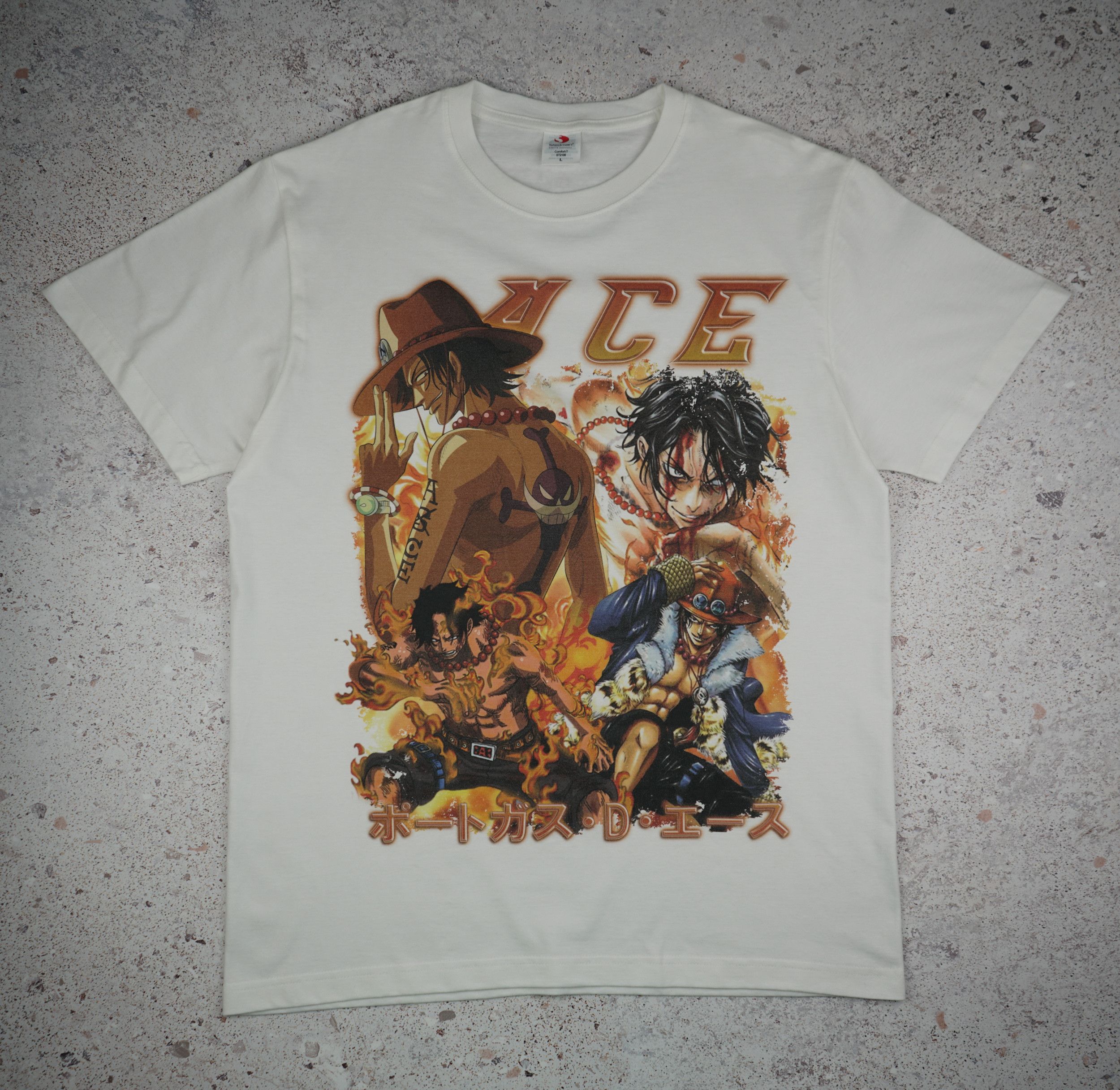 Anime × Vintage Vintage One Piece Portgas D. Ace T Shirt Size US XL / EU 56 / 4 - 1 Thumbnail