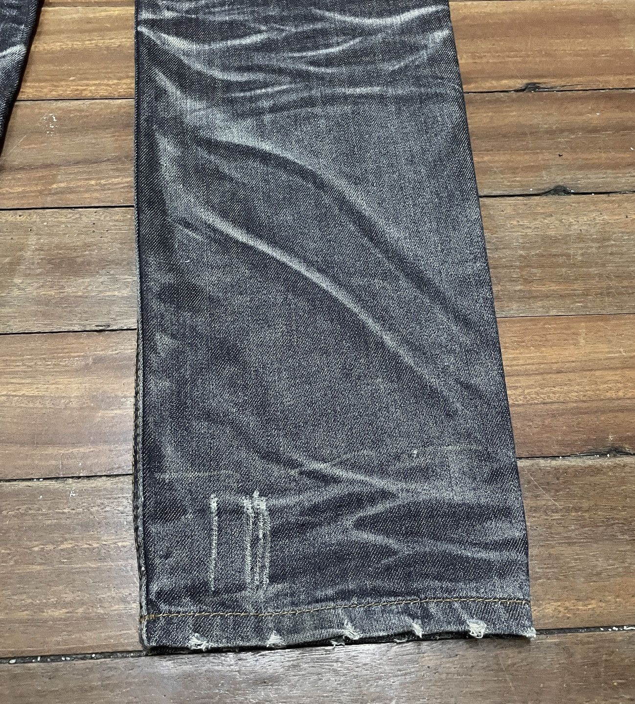 Le Grande Bleu (L.G.B.) Rare Design Vintage Brand Phenomena Distressed Jeans 2000s Size US 32 / EU 48 - 8 Thumbnail