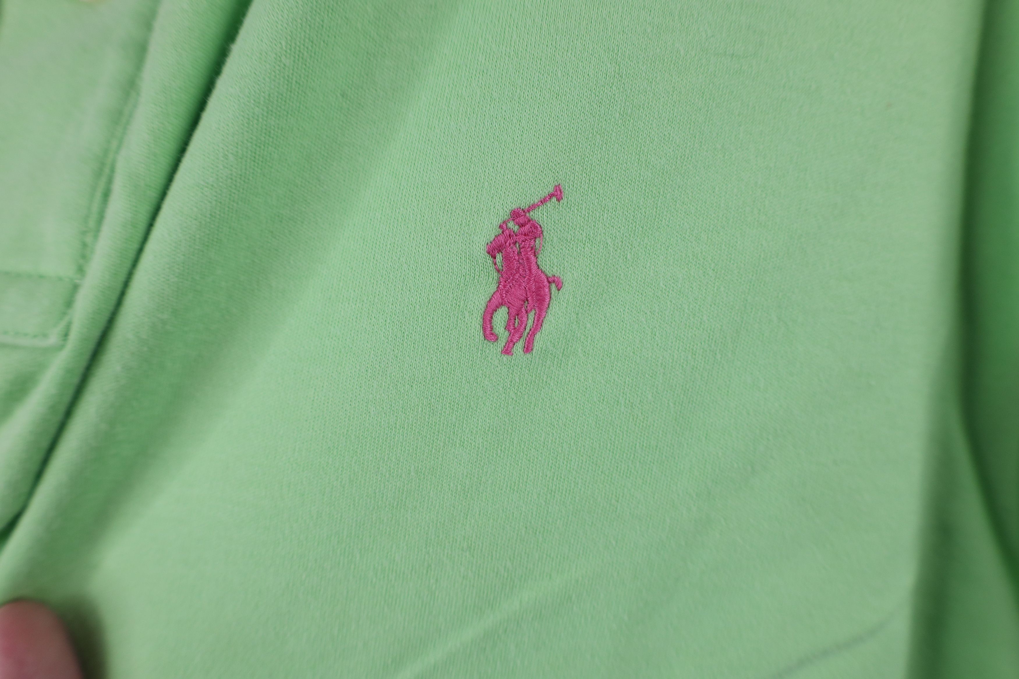 Ralph Lauren × Vintage Vintage 90s Ralph Lauren Cotton Touch Polo Shirt Lime Green Size US XL / EU 56 / 4 - 4 Thumbnail