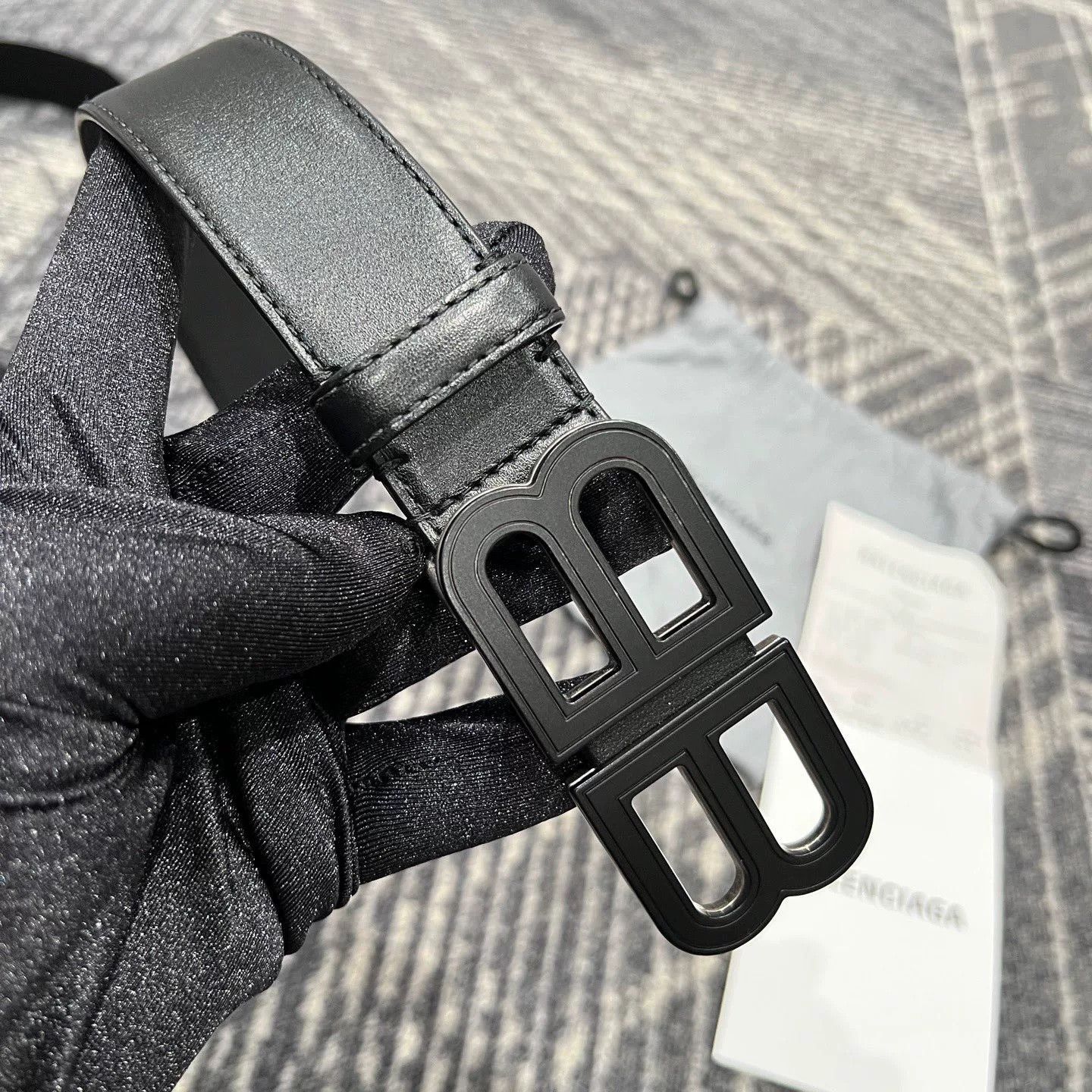 Balenciaga Balenciaga BB Logo Leather Belt 85 Size ONE SIZE - 4 Thumbnail