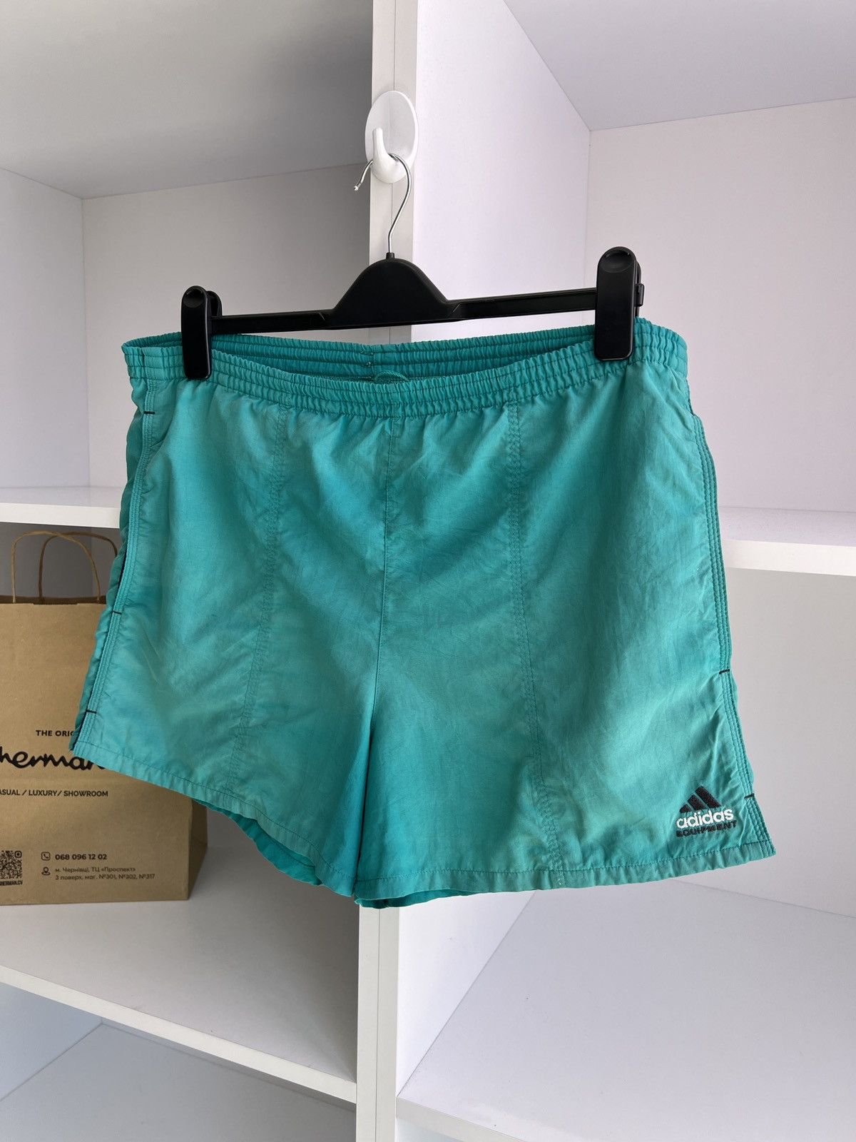 Adidas × Vintage Vintage Adidas Equipment Shorts Size US 35 - 7 Thumbnail