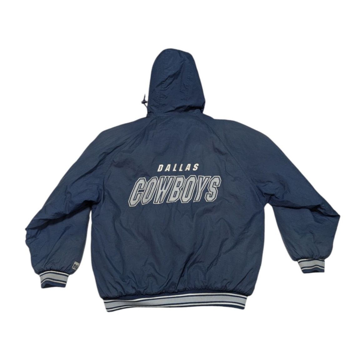 NFL × Vintage Vintage NFL Dallas Cowboys Full Zip Puffer Jacket Coat Navy Size US L / EU 52-54 / 3 - 1 Thumbnail