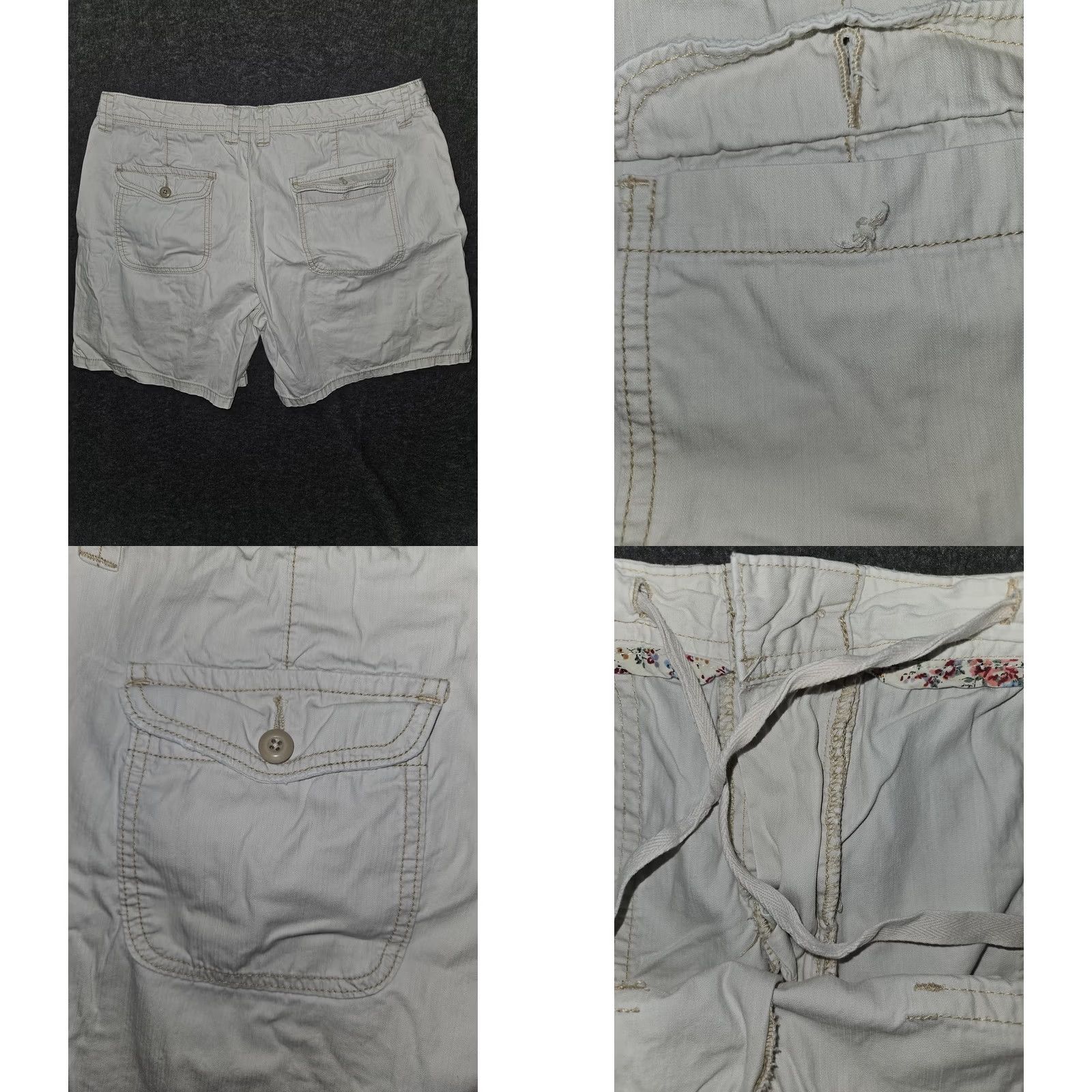 Ralph Lauren VINTAGE Polo Jeans Co Ralph Lauren Shorts Womens 14 White Cargo Twill 7 Inch Relaxed Size 36" / US 14 / IT 50 - 8 Thumbnail