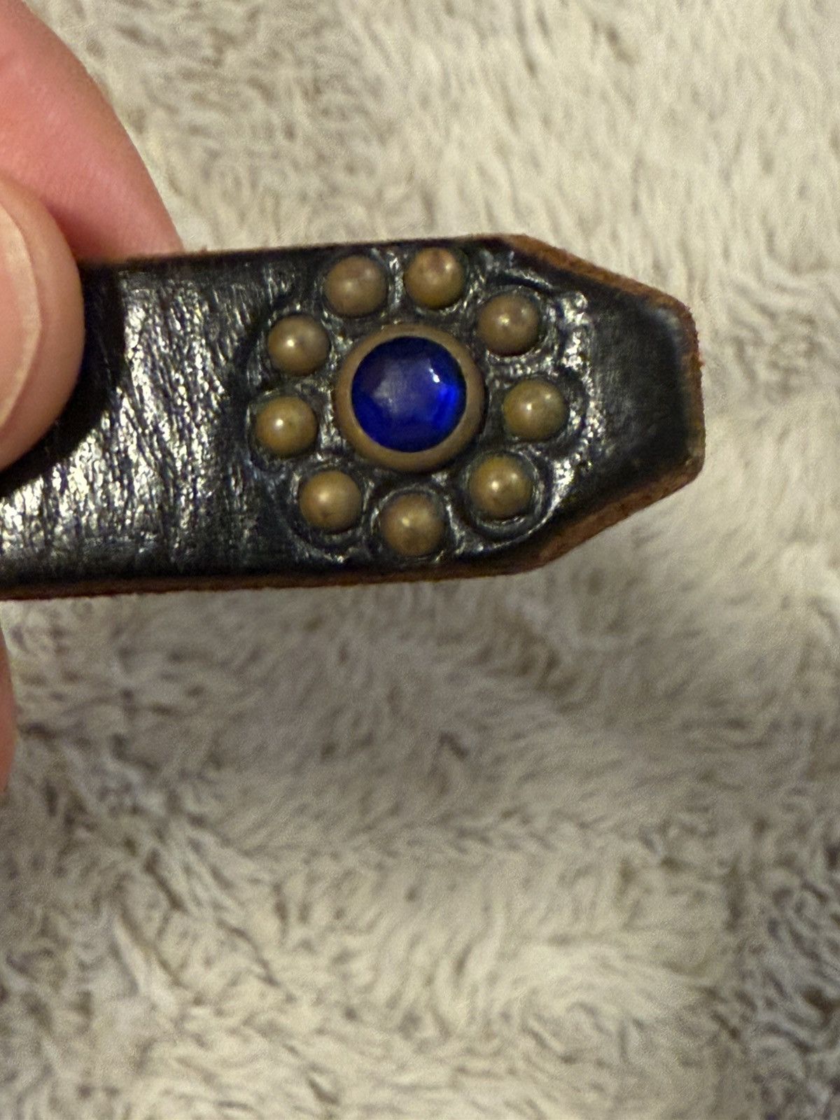 Vintage Very Rare Vintage Tenderloin Studded Belt with Crown Buckle Size 32 - 3 Thumbnail