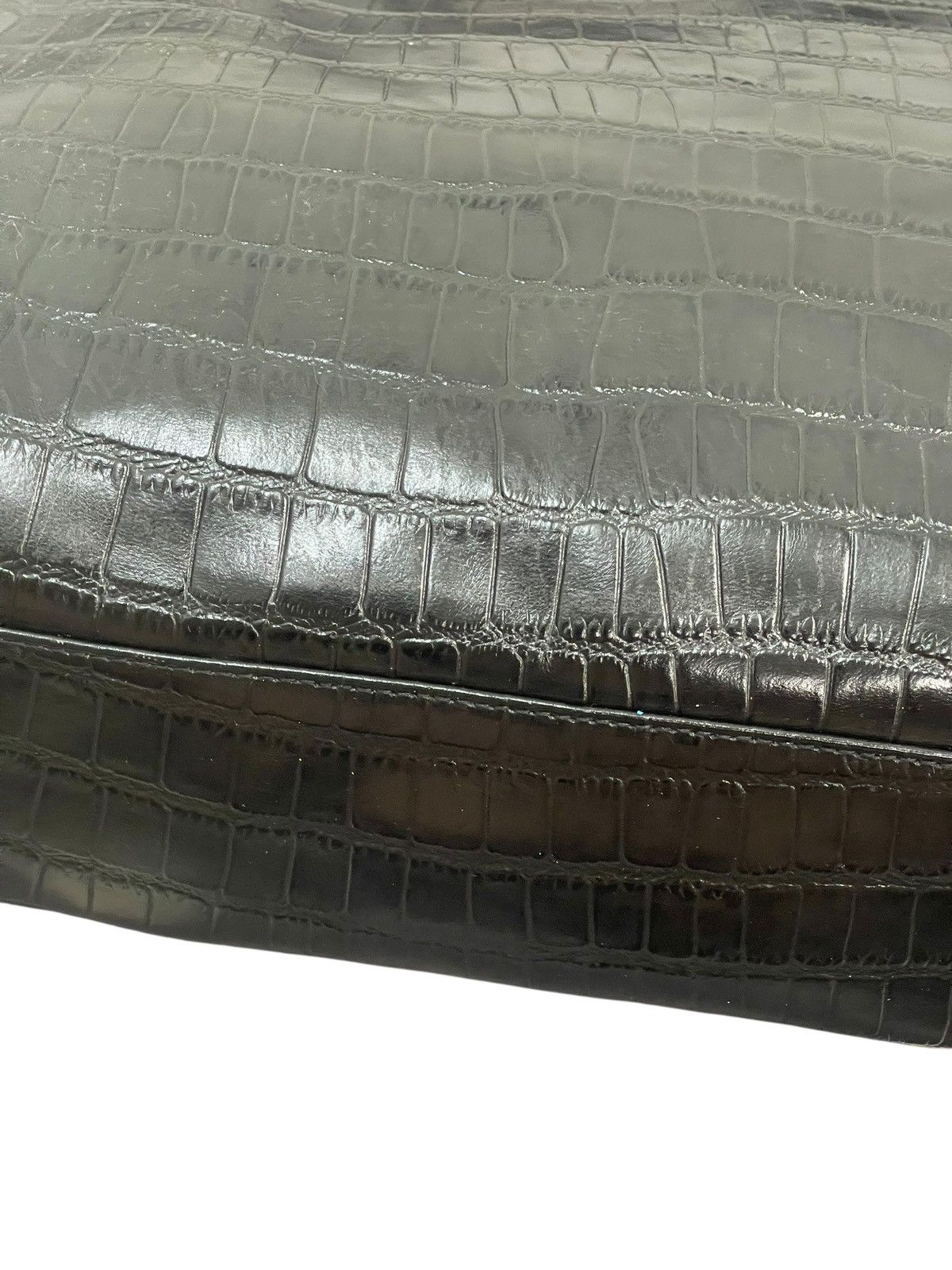 Genuine Leather Crocodle Embossed Leather mConcerto Tote Shoulder Bag 2🟩2 Size ONE SIZE - 16 Thumbnail