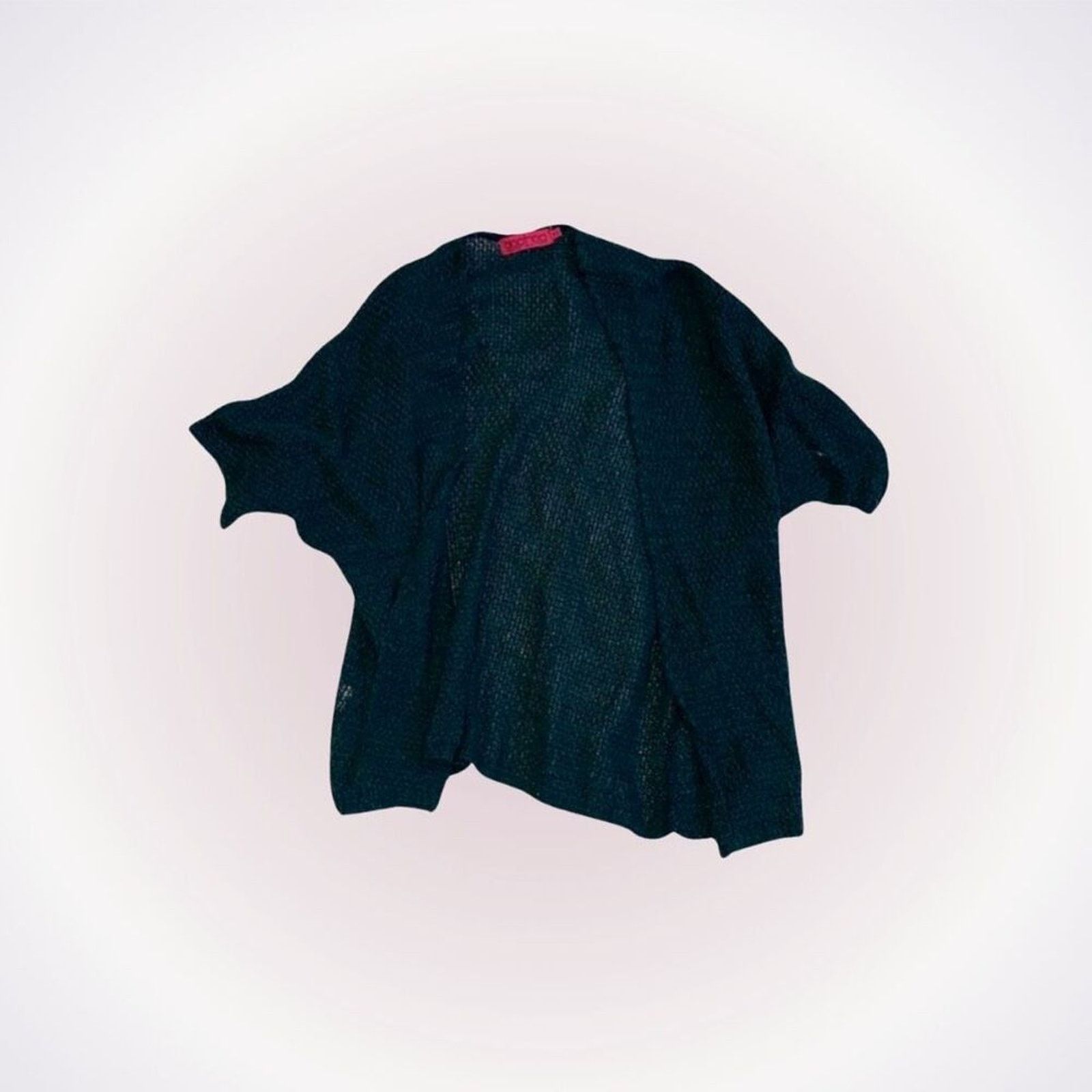 Boohoo Boohoo Green and Black Open Front Cardigan | Sz S Size S / US 4 / IT 40 - 1 Thumbnail