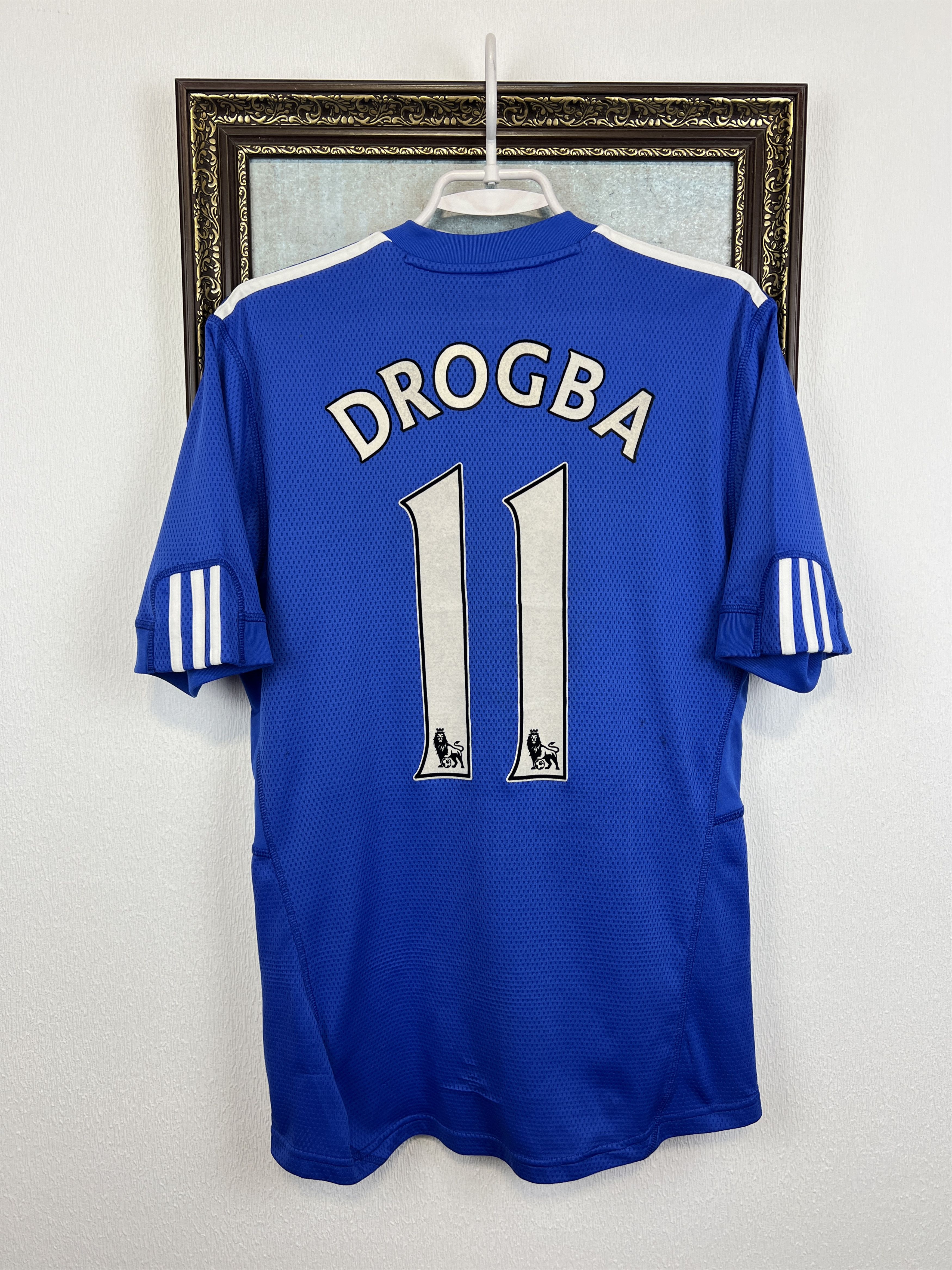 Adidas Chelsea Home football shirt 2009 Soccer #11 Drogba Jersey Size US S / EU 44-46 / 1 - 1 Thumbnail