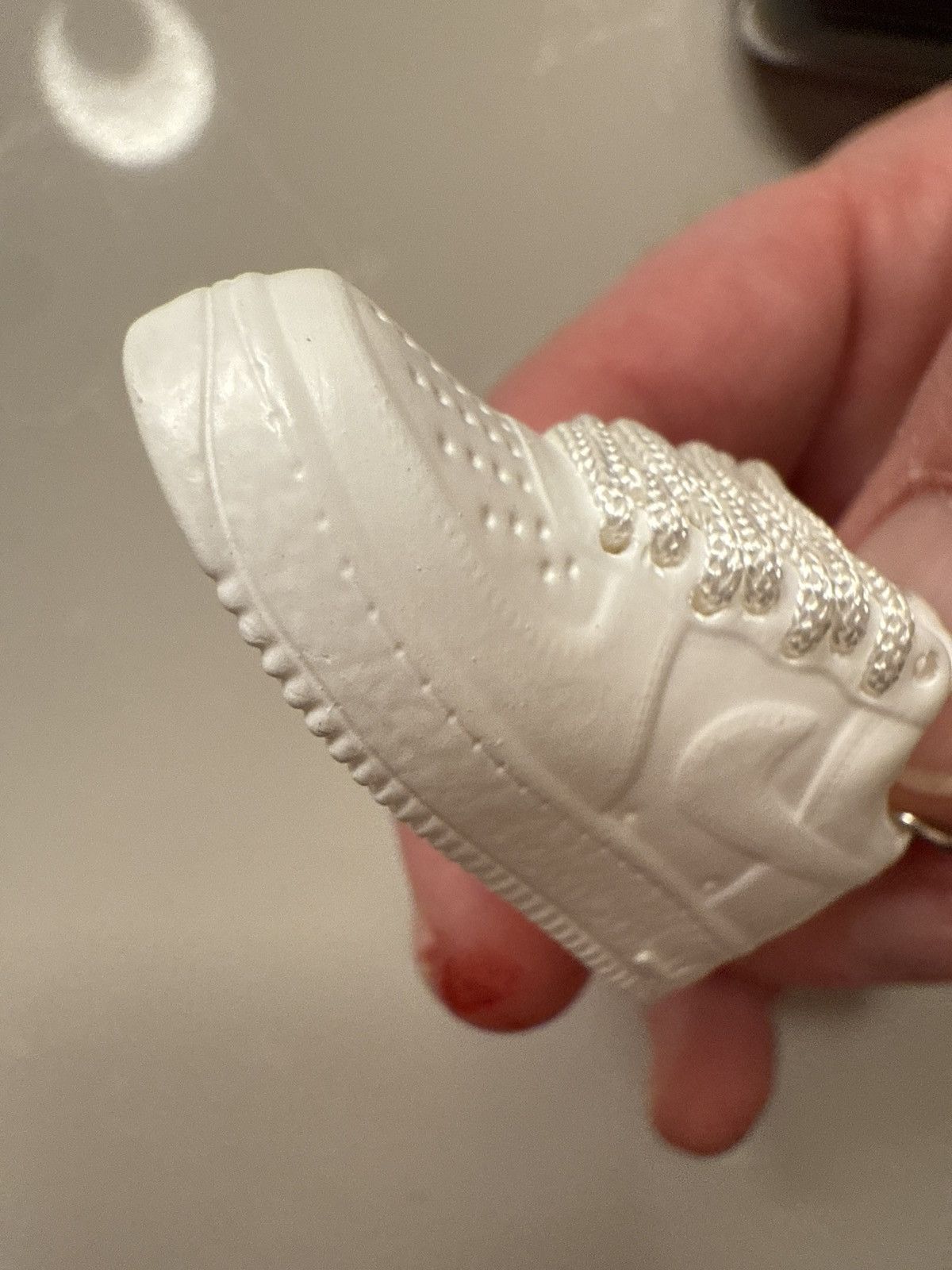 Nike 3D Mini Sneaker, Nike AF1 triple white, keychain shoe NEW! Size ONE SIZE - 11 Thumbnail