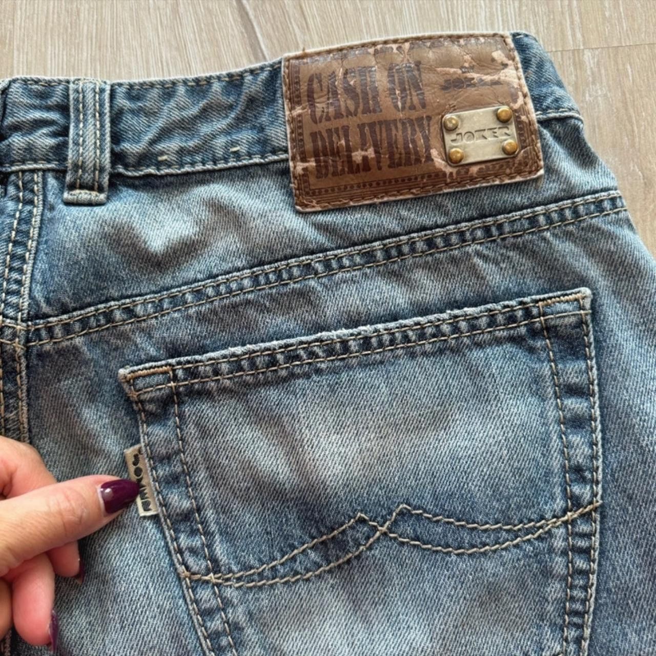 Japanese Brand Joker Cash on Delivery Men's Blue Straight Regular Jeans W36 Size US 36 / EU 52 - 5 Thumbnail