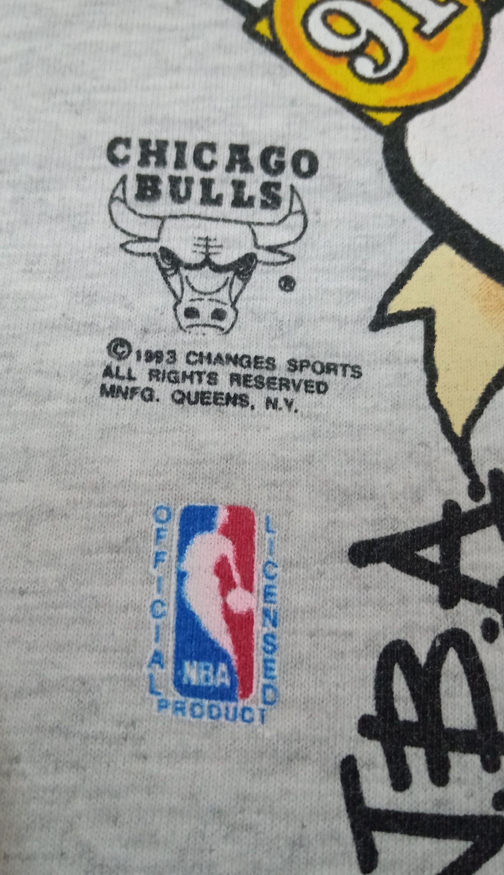 NBA × Vintage Vintage 90s Chicago Bulls 1993 NBA Champs T-shirt Size US XL / EU 56 / 4 - 9 Thumbnail