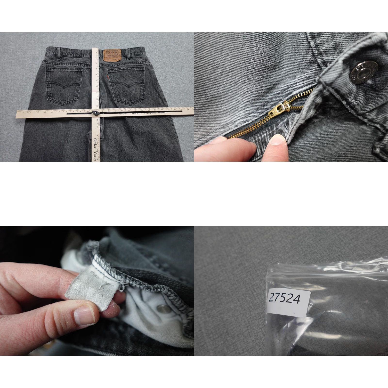 Levi's VINTAGE Levi's 560 Jeans Mens 34x30 Gray Charcoal Denim Orange Tab Baggy Relaxed Fit Tapered 5-Pocket Denim Jeans Mens Size US 34 / EU 50 - 8 Thumbnail