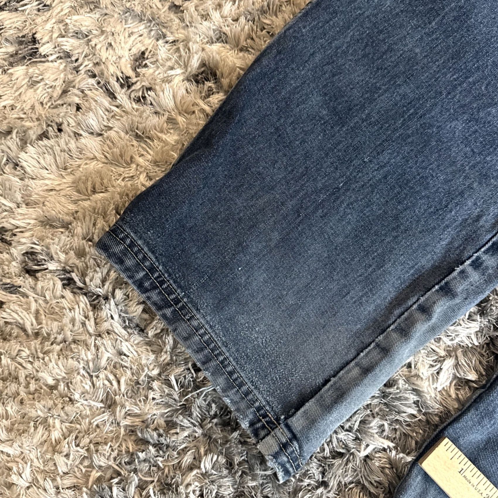 Denime Vintage Down & Dirty Jeans Men’s Size 40x32 Blue Denim Embroidered 90’s RARE HTF Size US 40 / EU 56 - 6 Thumbnail