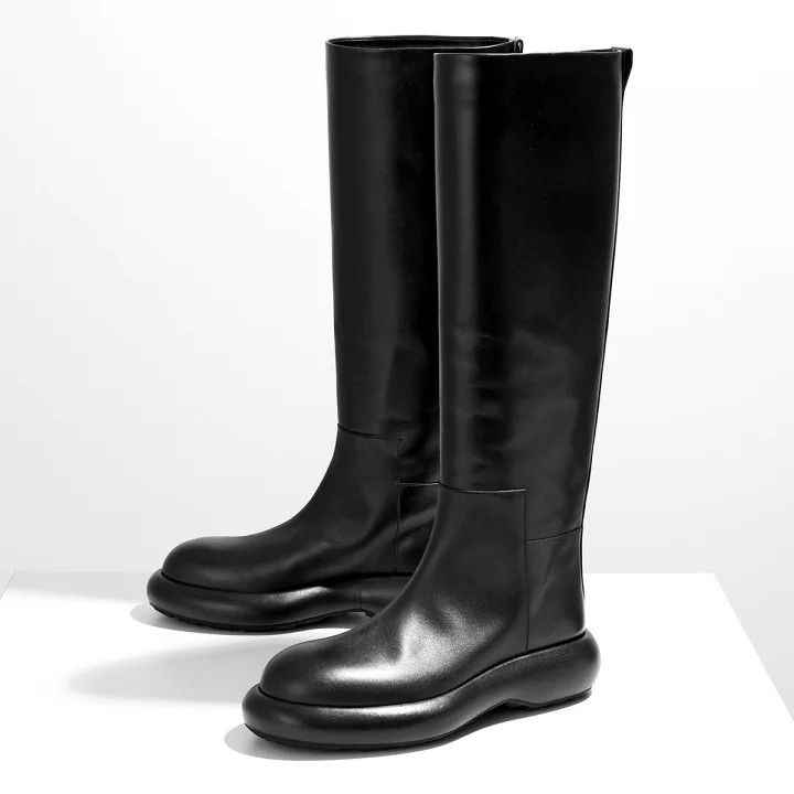 Jil Sander o1mt1gz1125 Long Boots in Black Size US 7 / IT 37 - 1 Thumbnail