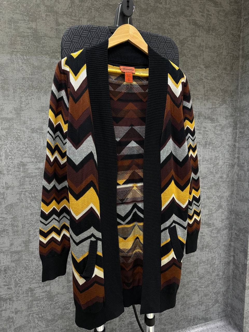 Missoni × Vintage Vintage Missoni Zigzag Open Cardigan Sweater Size US M / EU 48-50 / 2 - 12 Thumbnail