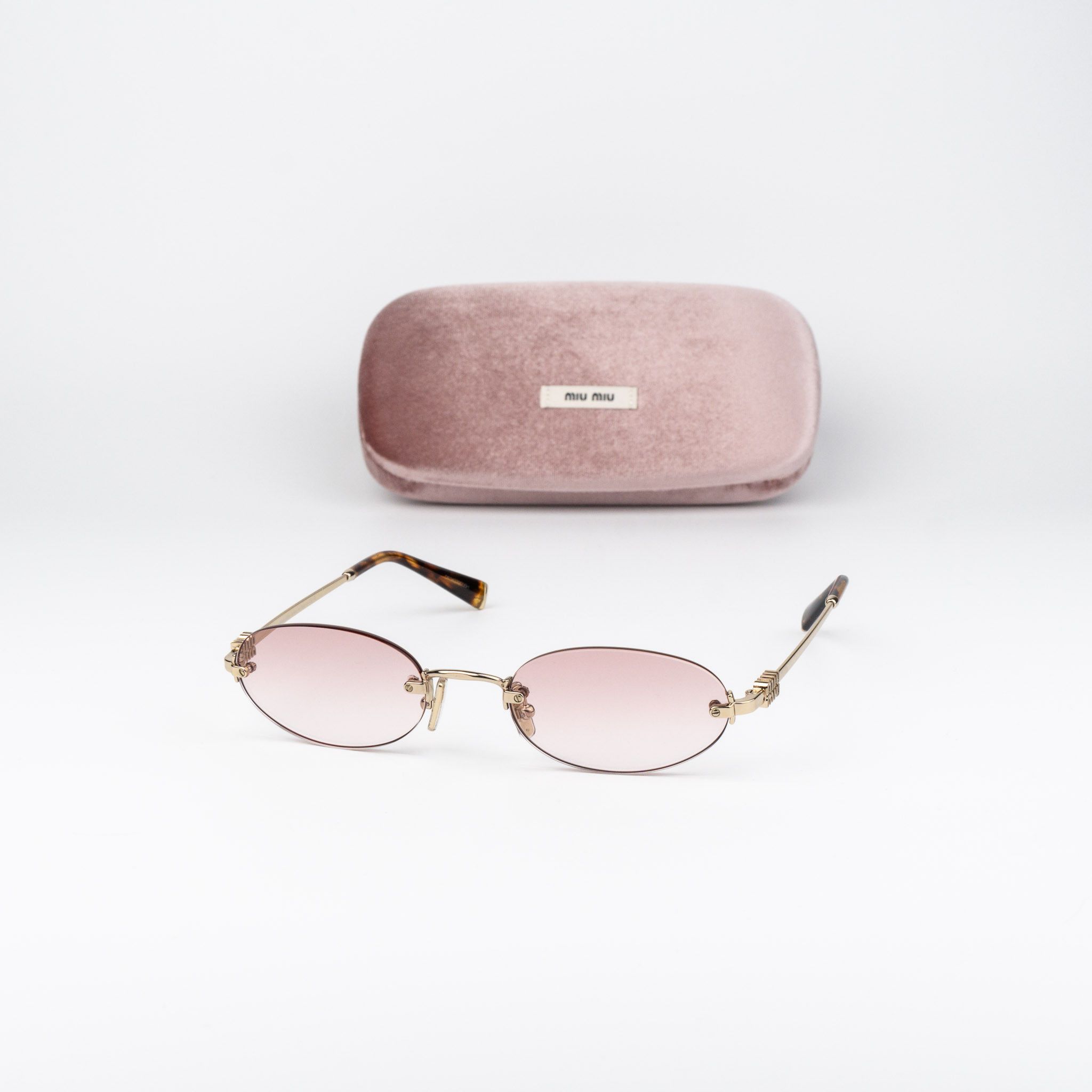 Miu Miu Miu Miu Women Sunglasses Oval MUA54S ZVN70O NEW AUTHENTIC Size ONE SIZE - 1 Thumbnail