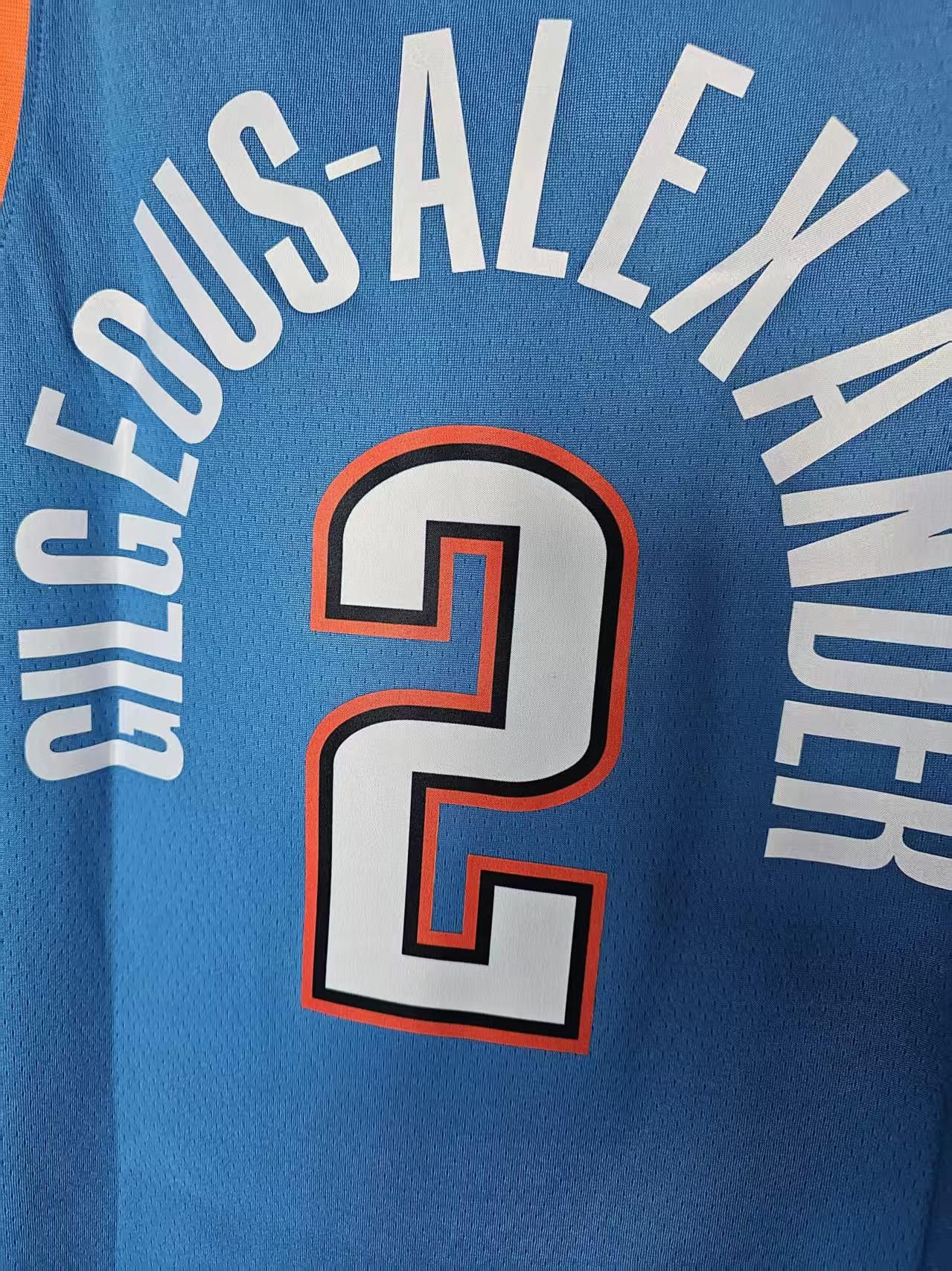 NBA Oklahoma City Thunder 2 Gilgeous-Alexander Jersey Blue Size US XL / EU 56 / 4 - 4 Thumbnail