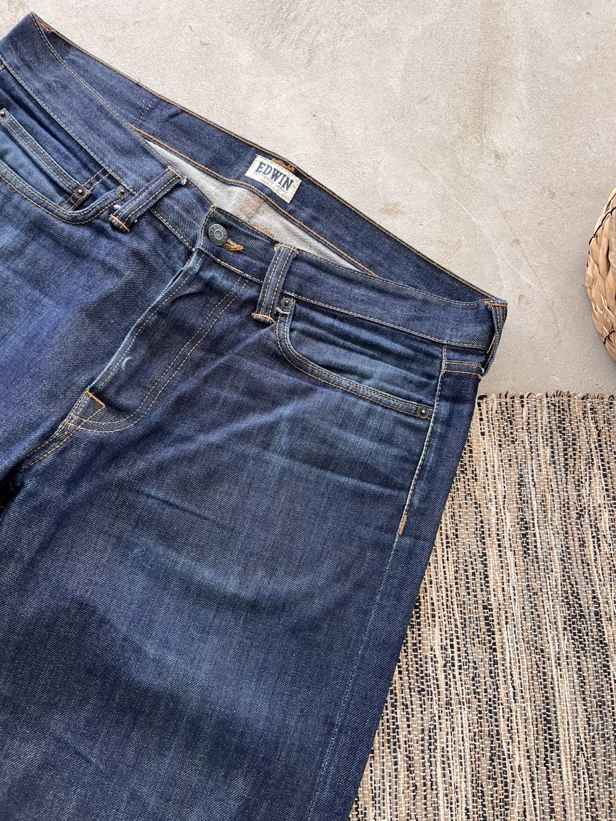Edwin Vintage Edwin Japanese Faded Denim Jeans 33/32 Blue Y2K Size US 33 - 8 Thumbnail
