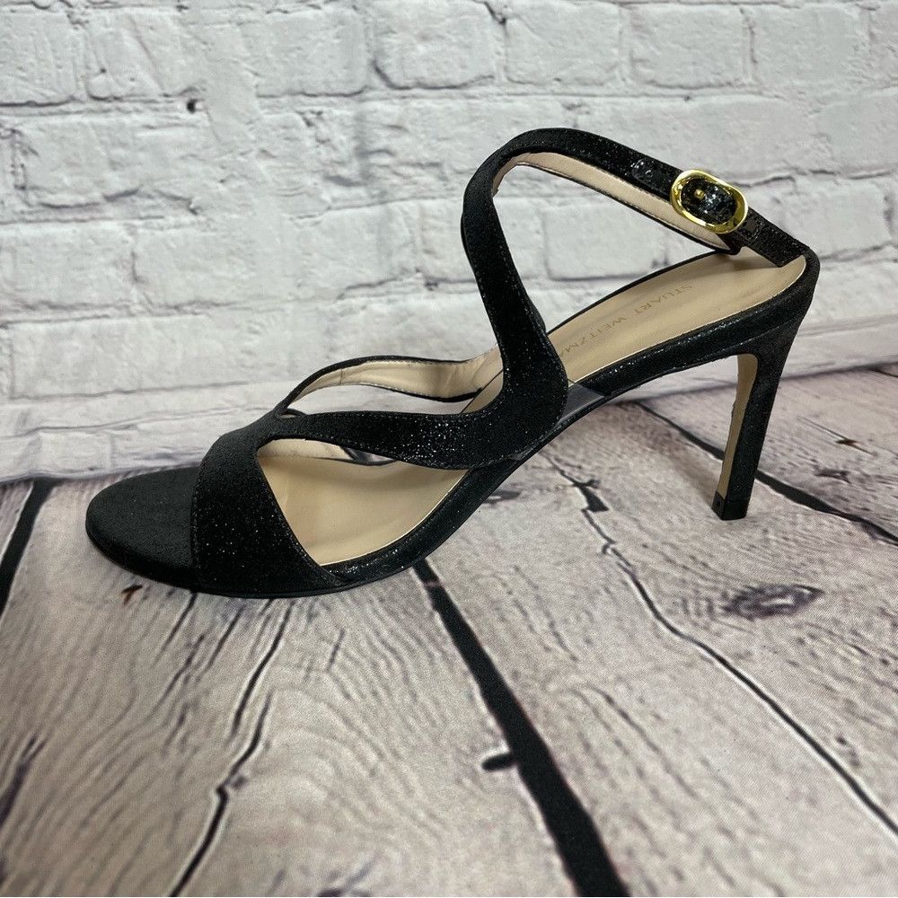 Stuart Weitzman New Stuart Weitzman Mariposa Glitter Leather Sandals Size 7 Size US 7.5 / IT 37.5 - 7 Thumbnail